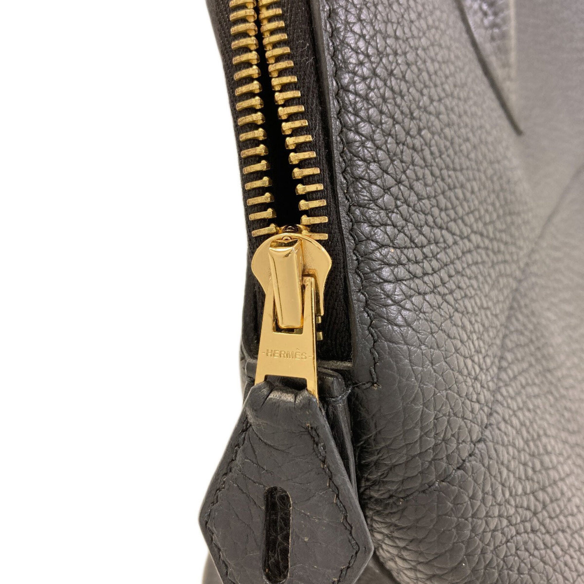 Hermes Black Taurillon Clemence Leather Handbag (Pre-Owned)