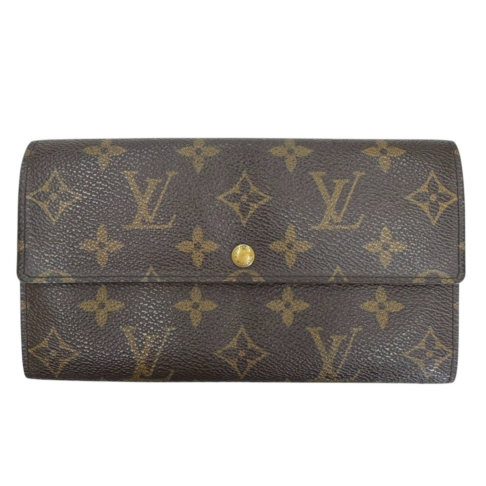 Louis Vuitton Brown Monogram Long Wallet (Bi-Fold) (Pre-Owned)