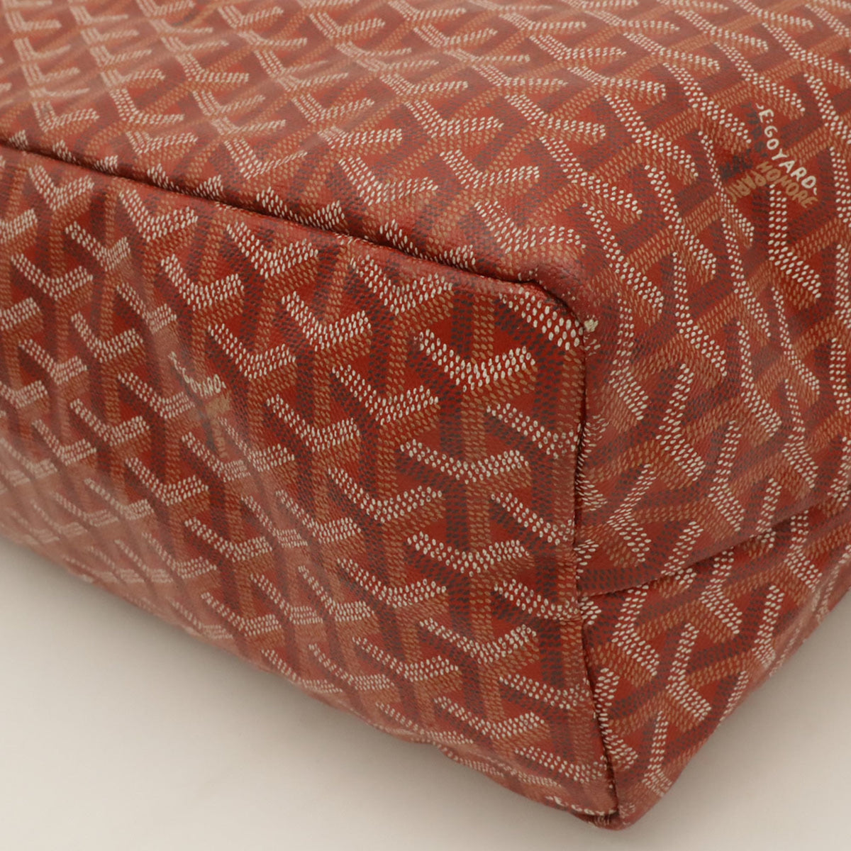 Goyard Red Color Yellow Coated Canvas Pouch Shoulder Bag Tote Bag (Pre-Owned)