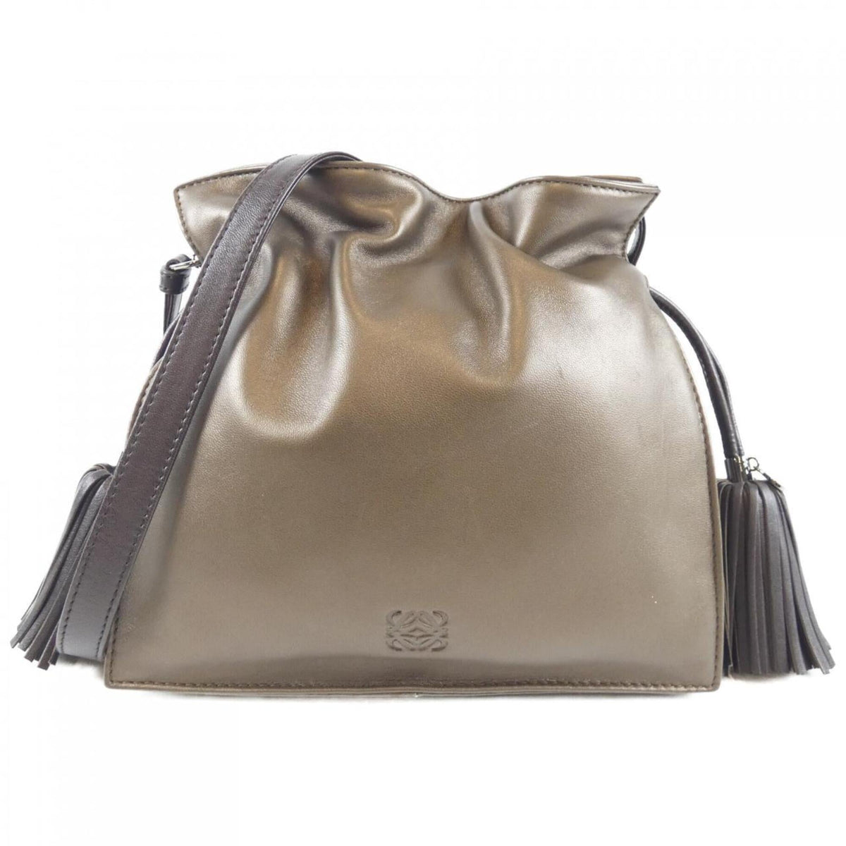 Loewe Bronze Brown Leather Shoulder Bag (Pre-Owned)