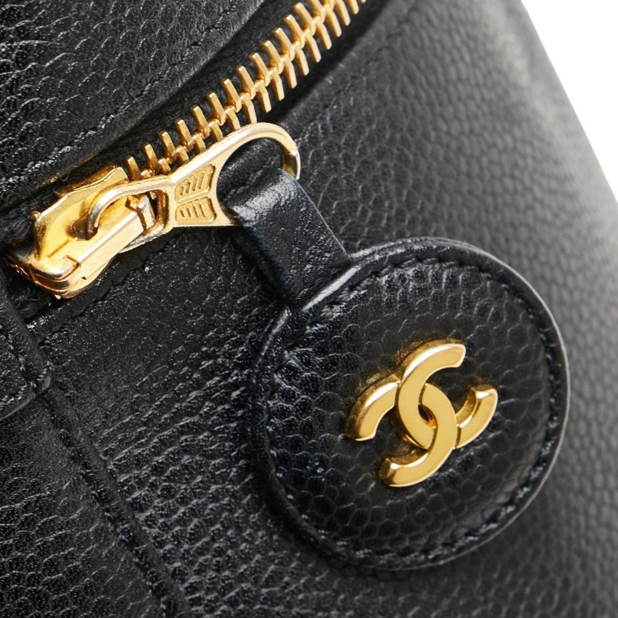 Chanel Black Grained Calfskin Vanity Bag (Pre-Owned)