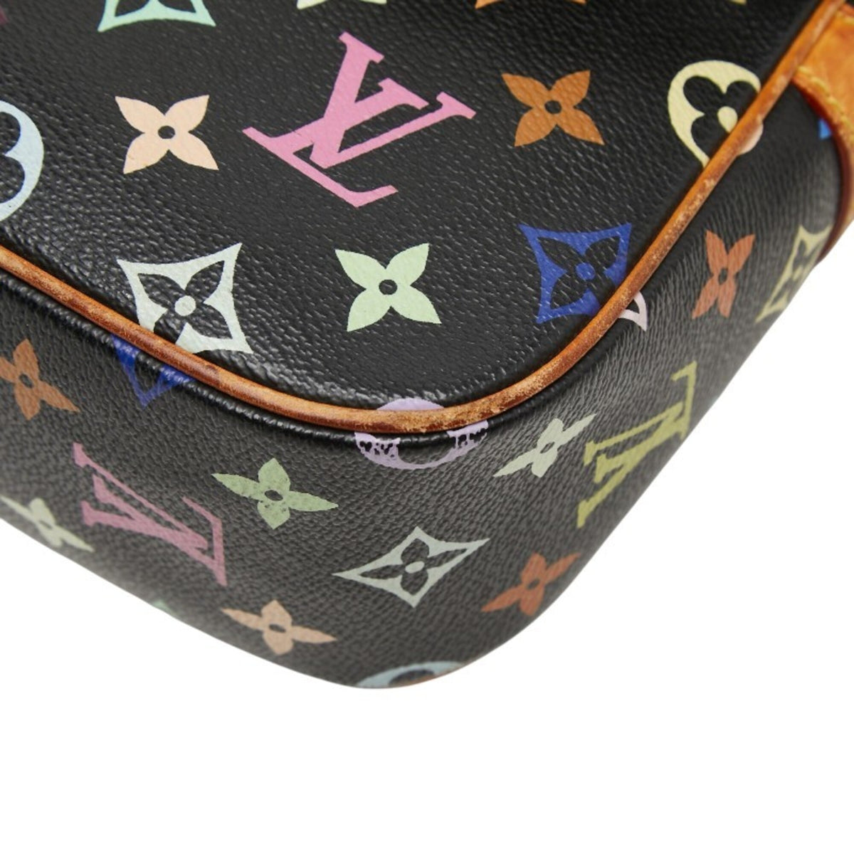 Louis Vuitton Black Brown Pvc Leather Shoulder Bag (Pre-Owned)
