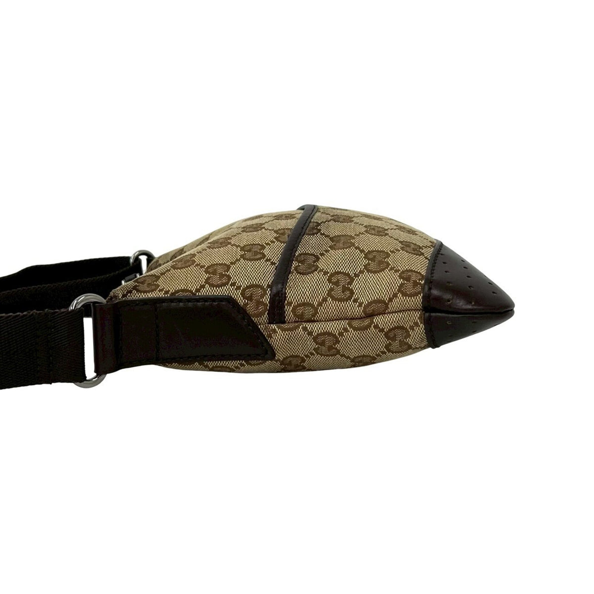 Gucci Brown Canvas Leather Pochette Shoulder Bag (Pre-Owned)