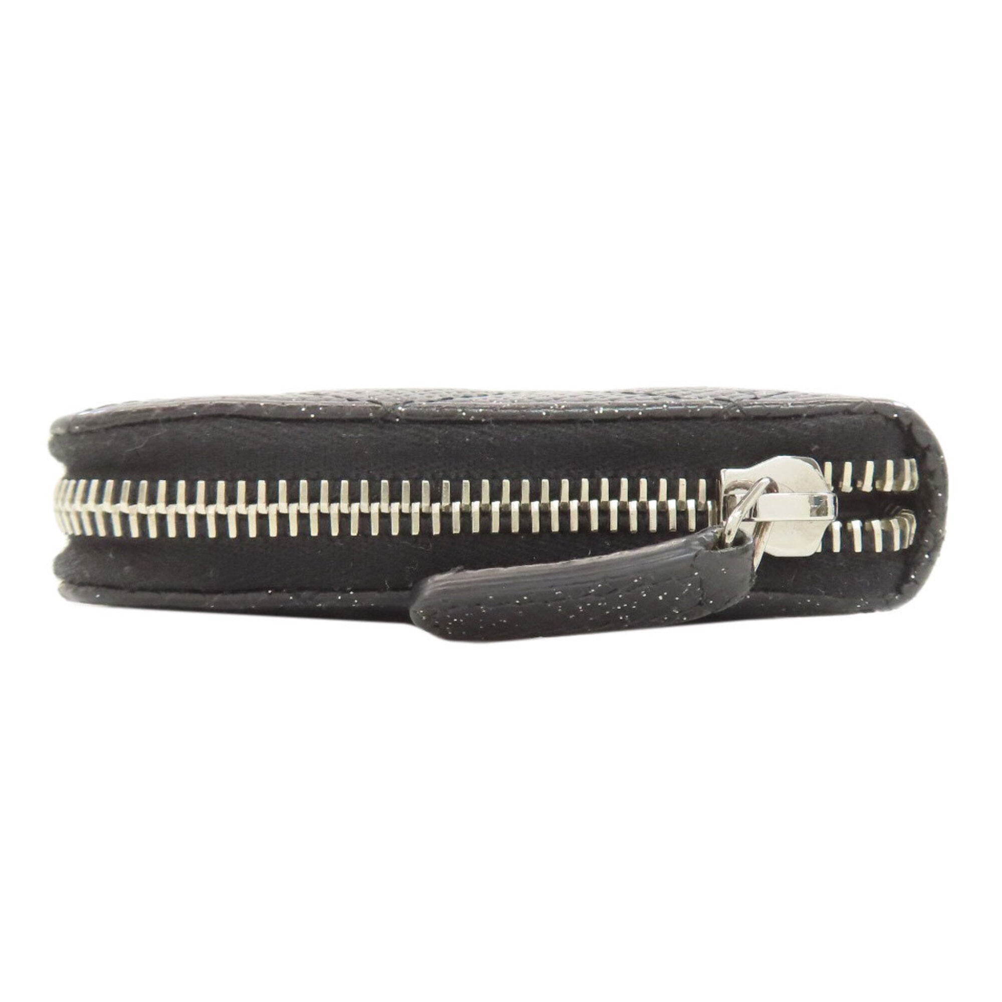Chanel Matelasse Black Leather Long Wallet (Bi-Fold) (Pre-Owned)