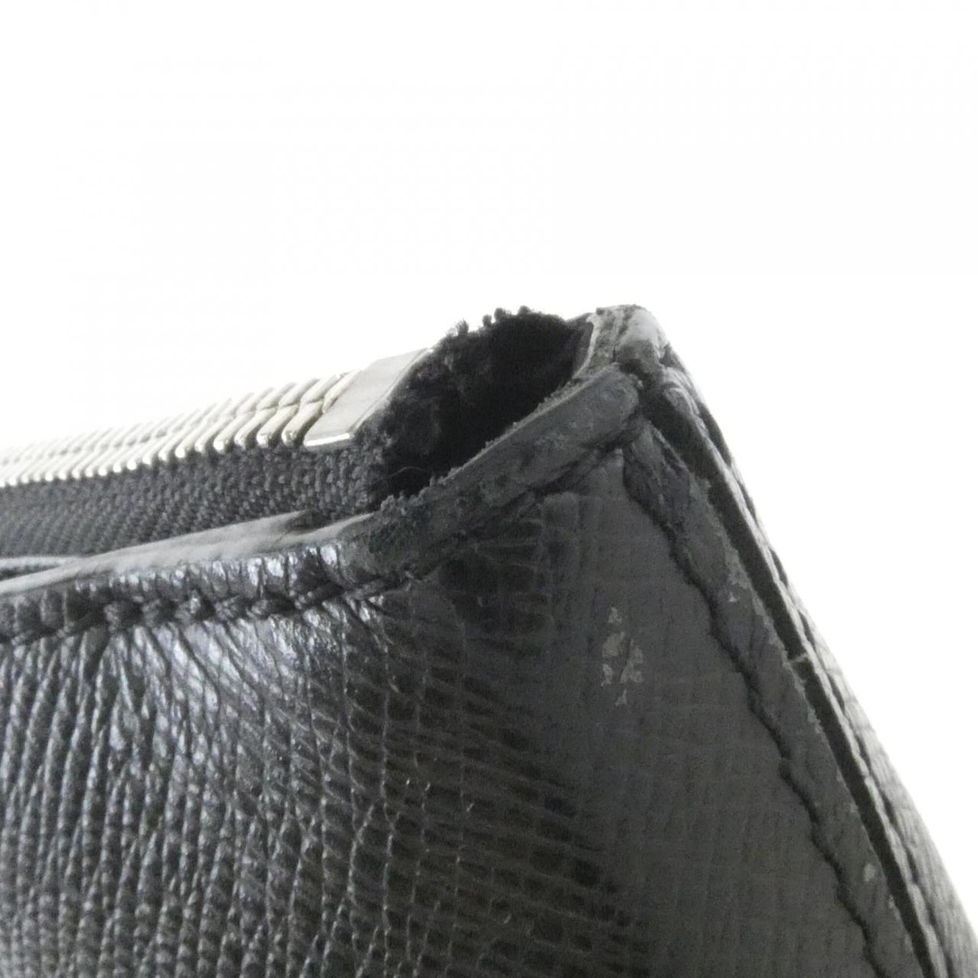 Louis Vuitton Black Leather Briefcase Handbag (Pre-Owned)