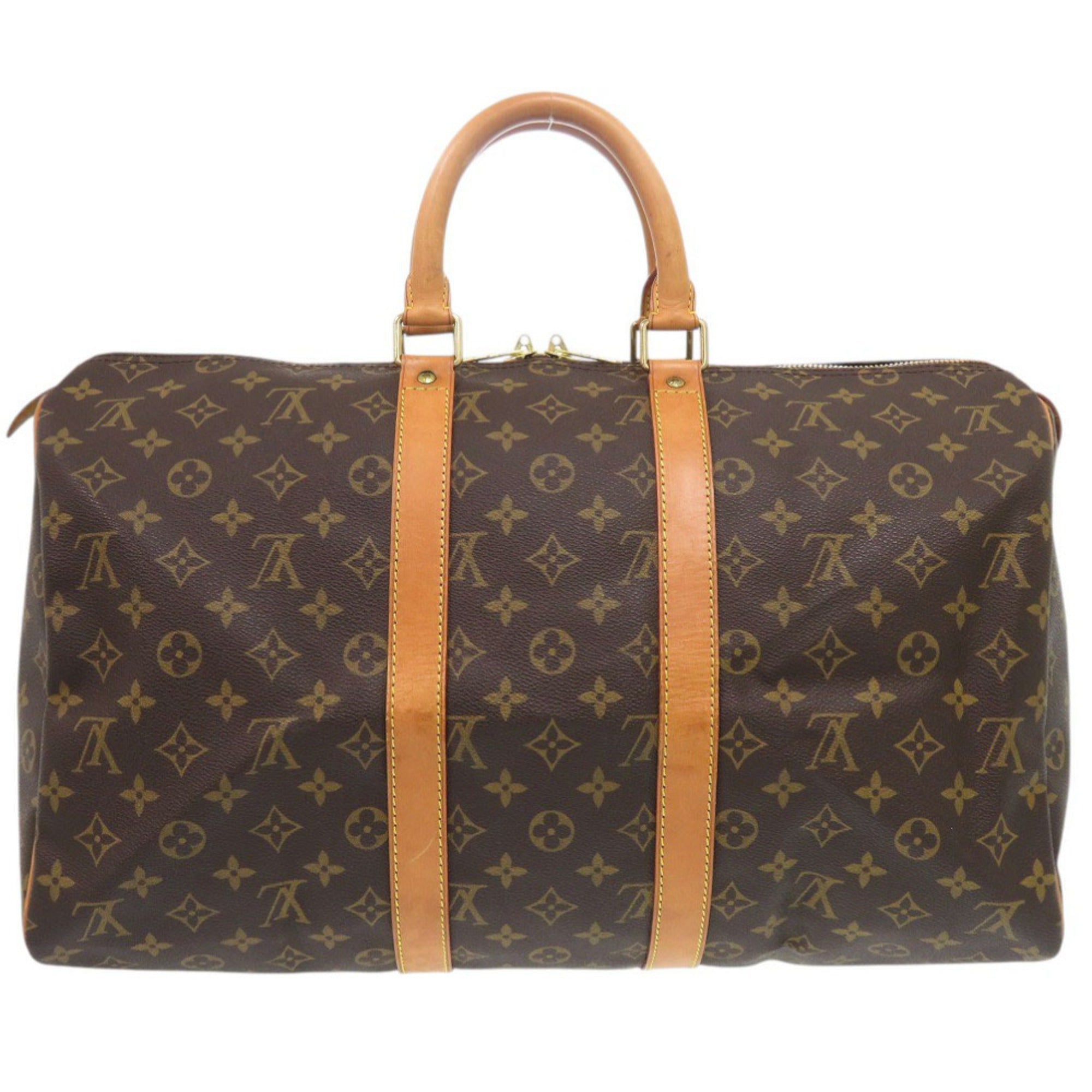 Louis Vuitton Brown Monogram Canvas Boston Bag (Pre-Owned)