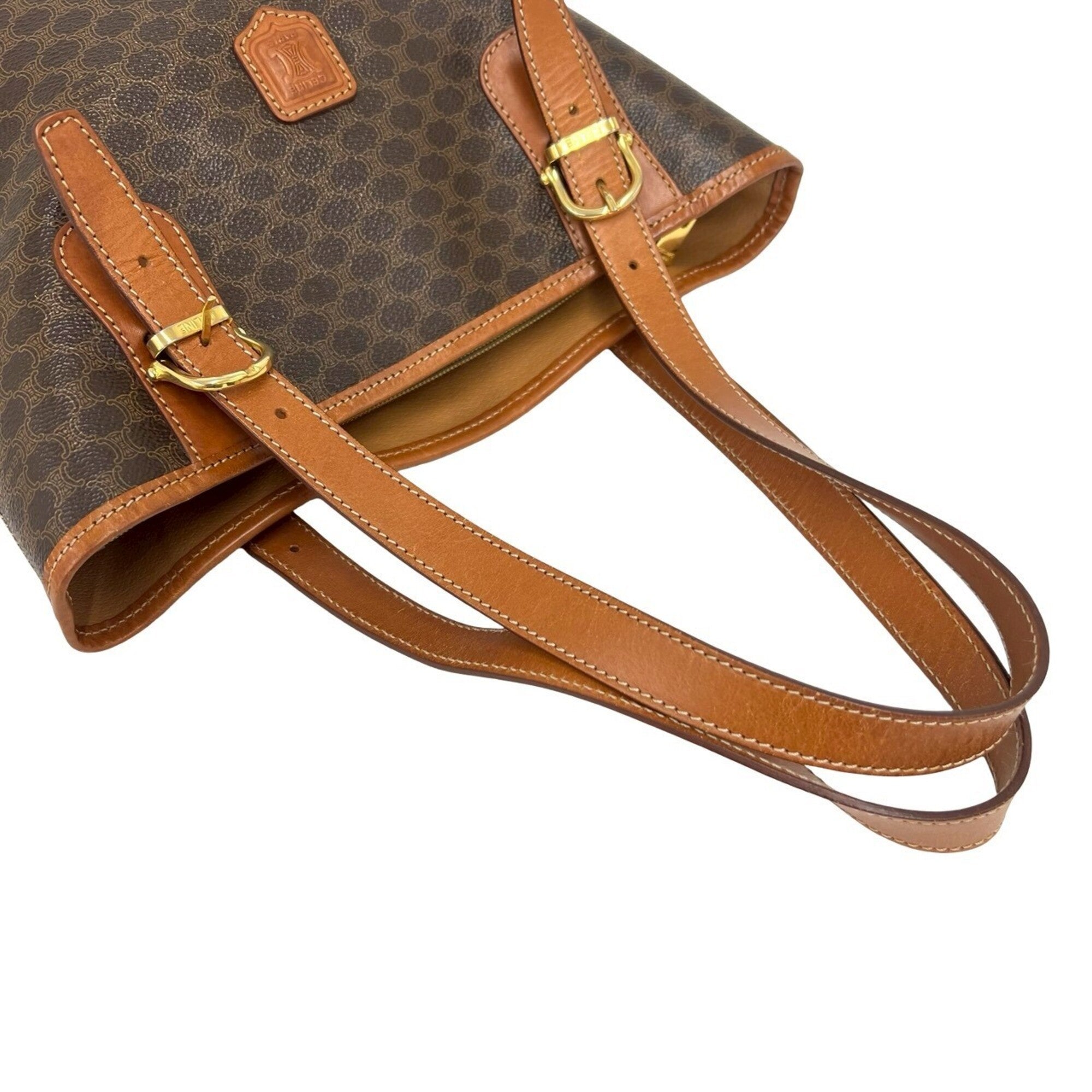 Celine Brown Leather Pvc Shoulder Bag Tote Bag (Pre-Owned)