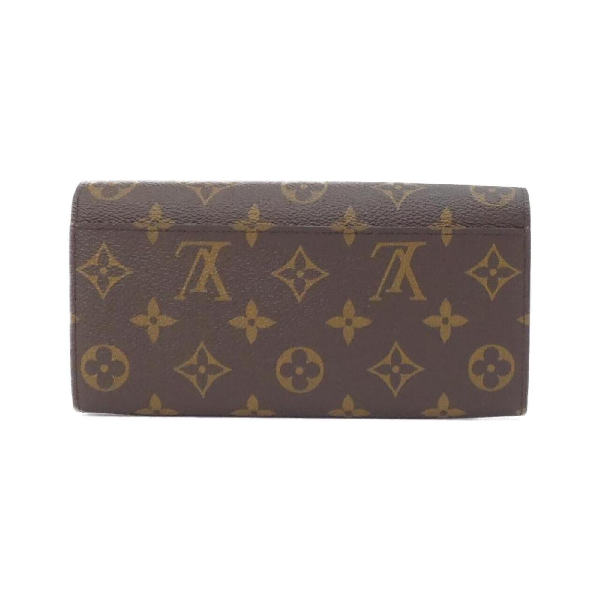 Louis Vuitton Brown Coated Canvas Long Wallet (Bi-Fold) (Pre-Owned)