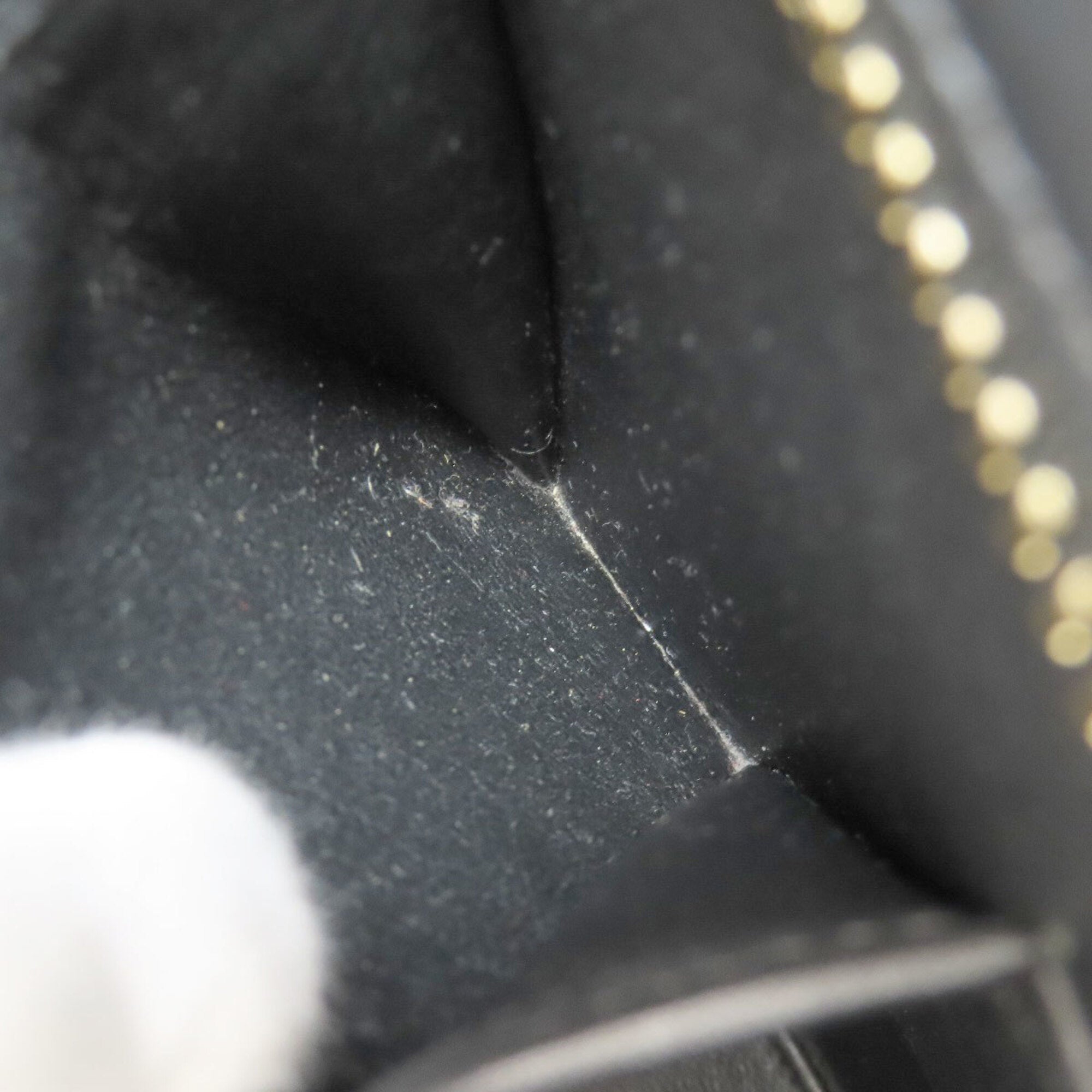 Celine Black Green White Leather Canvas Handbag (Pre-Owned)