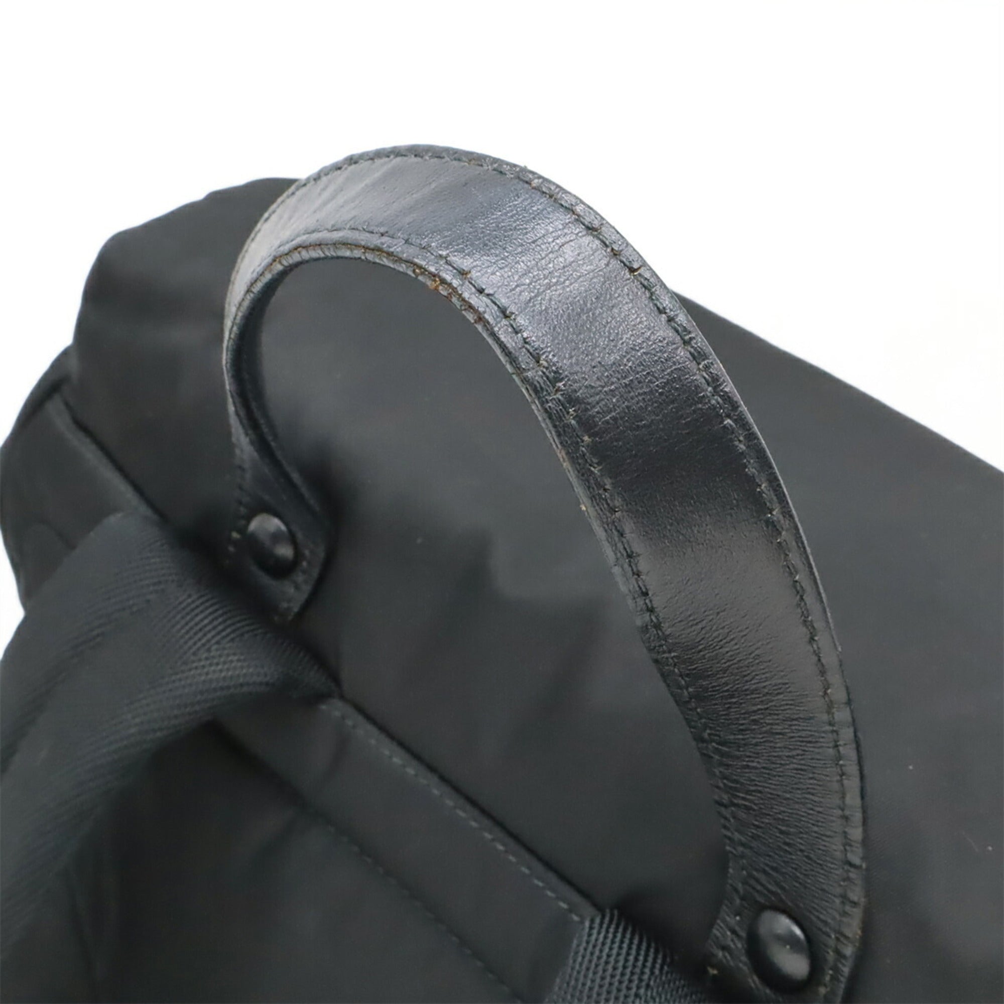 Prada Black Nero Nylon Leather Backpack (Pre-Owned)
