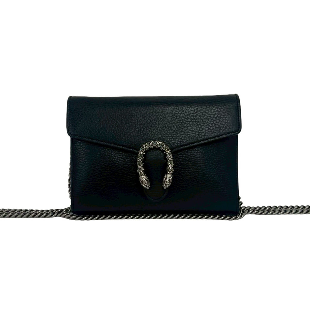 Gucci Black Leather Pochette Shoulder Bag (Pre-Owned)