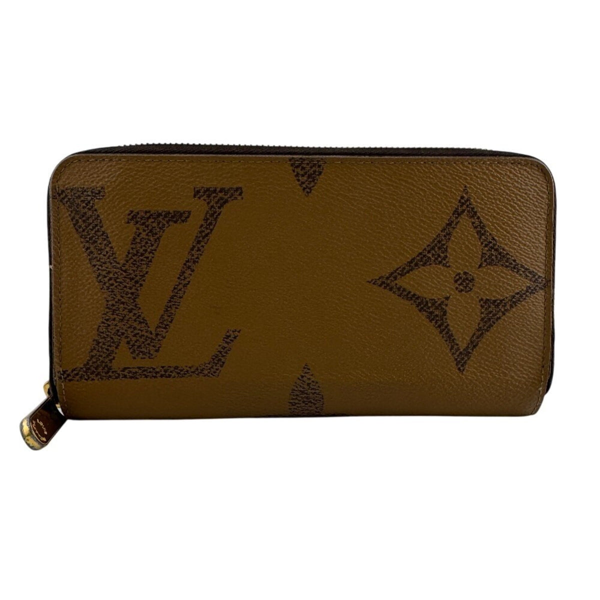 Louis Vuitton Brown Leather Long Wallet (Bi-Fold) (Pre-Owned)