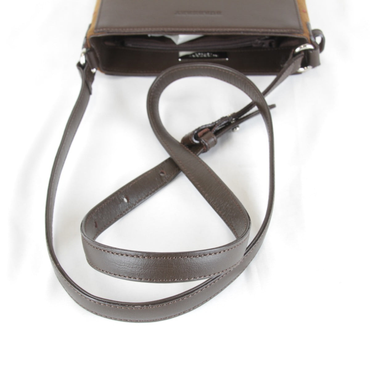 Burberry Brown Leather Suede Shoulder Bag (Pre-Owned)