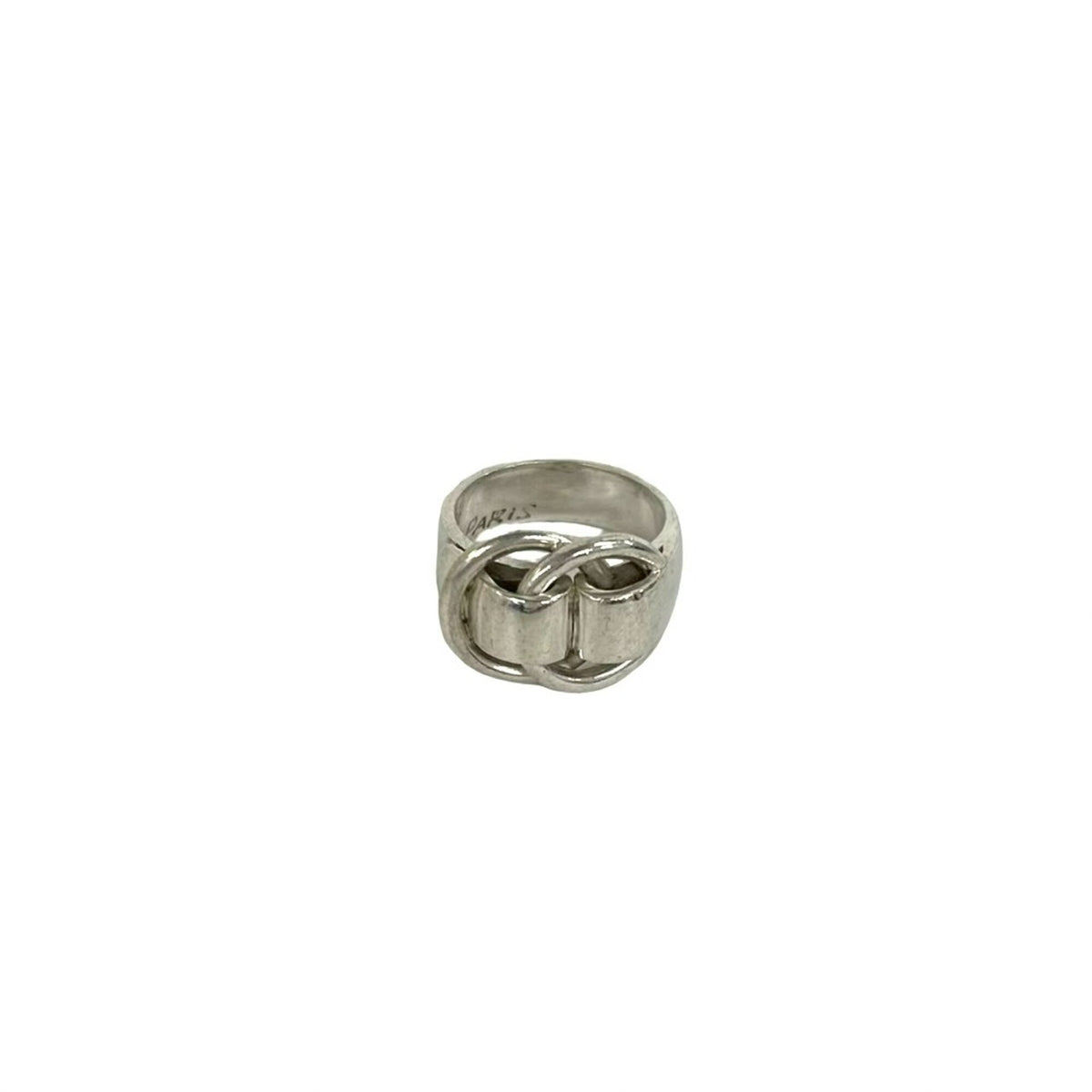 Hermes Silver Silver 925 Band Ring (Pre-Owned)