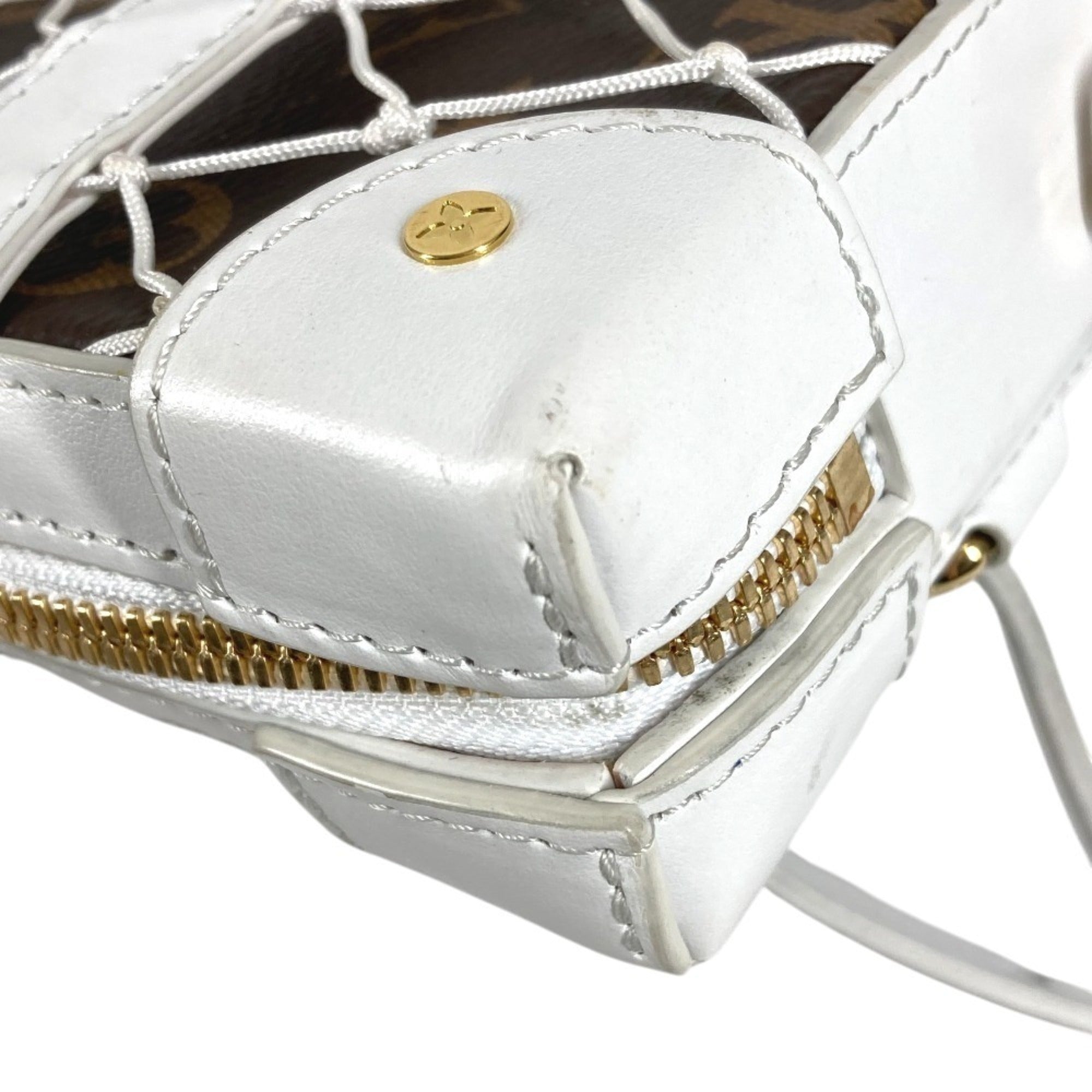 Louis Vuitton Brown Monogram White Monogram Leather Pochette Shoulder Bag (Pre-Owned)