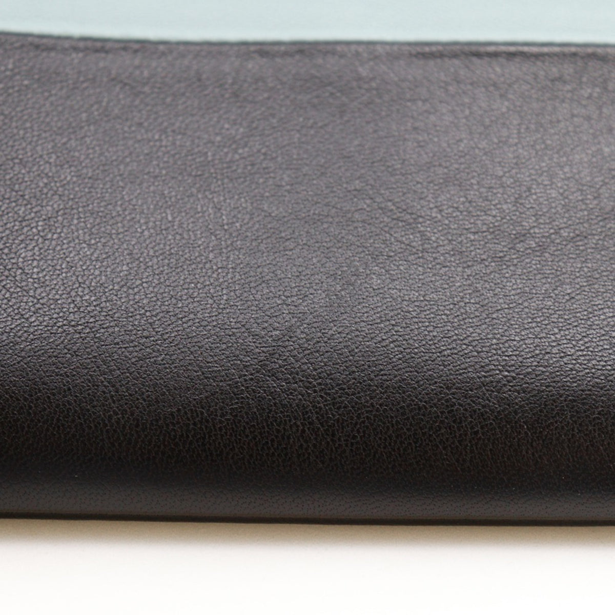 Celine Black Light Blue Leather Clutch Bag Pouch (Pre-Owned)