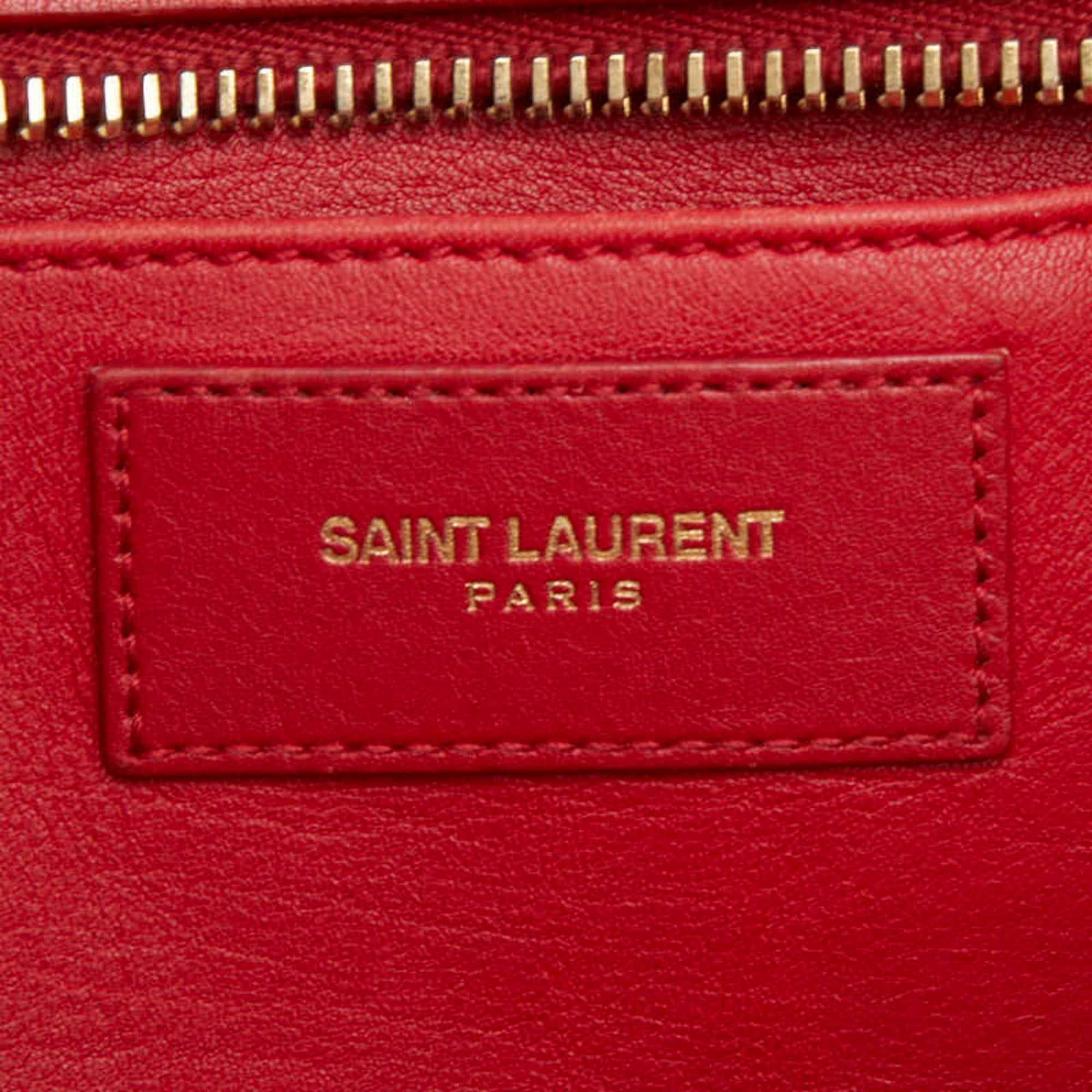 Saint Laurent Red Color Leather Handbag Shoulder Bag (Pre-Owned)
