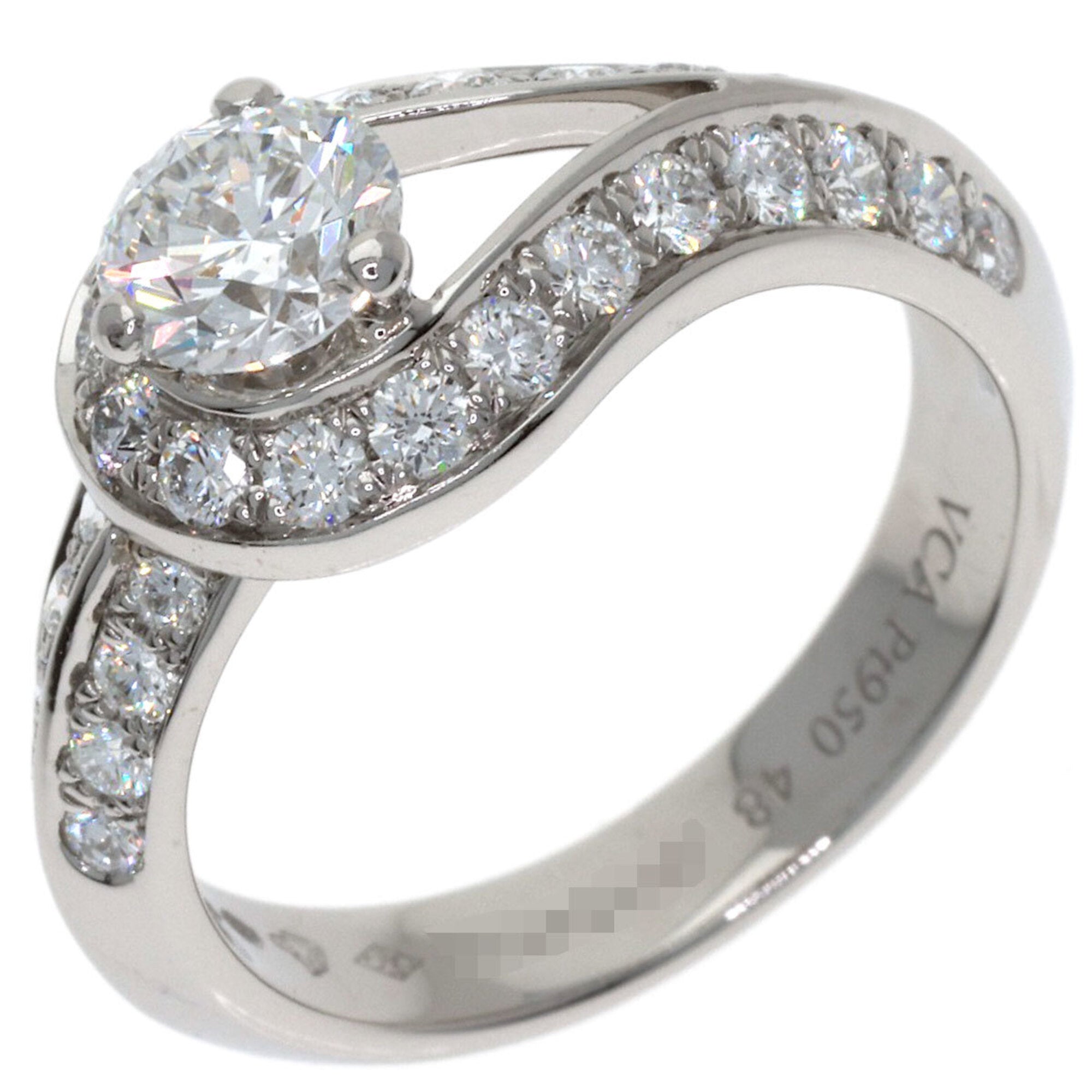 Van Cleef & Arpels Platinum 950 Band Ring (Pre-Owned)