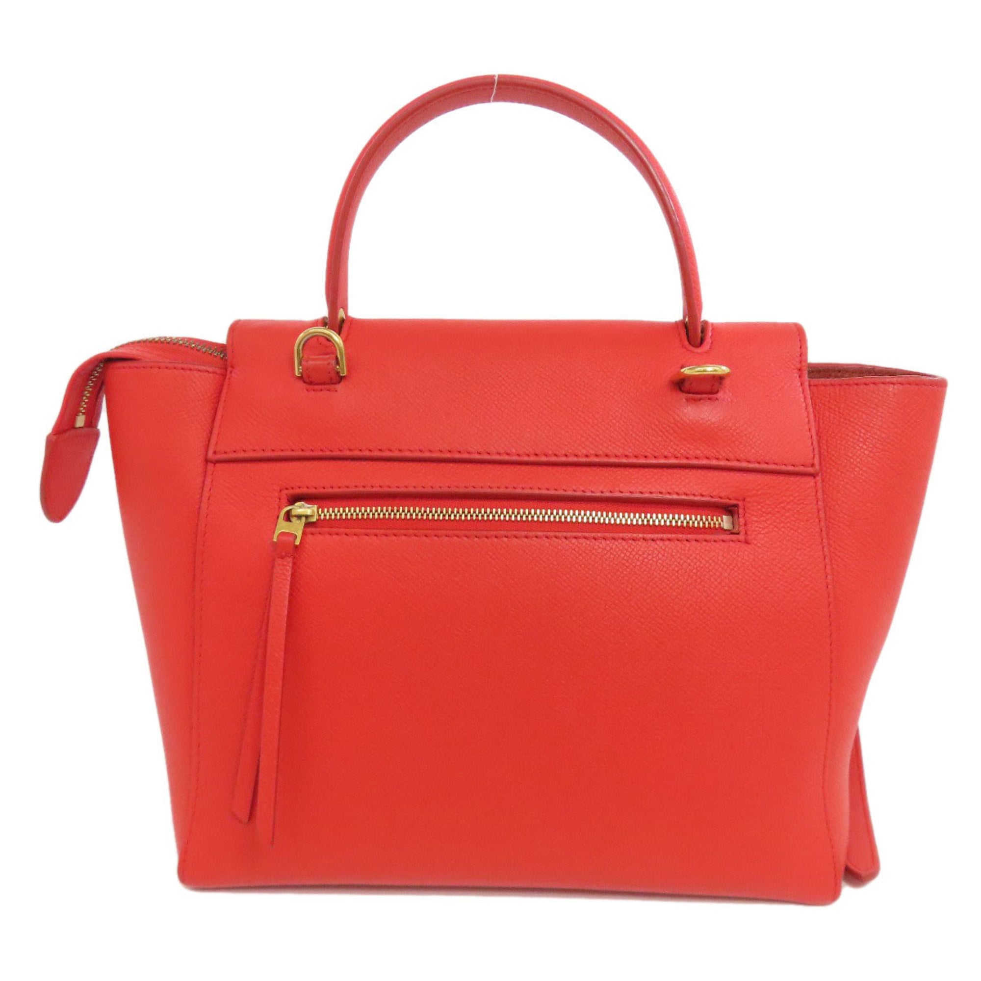 Celine Red Color Leather Handbag (Pre-Owned)