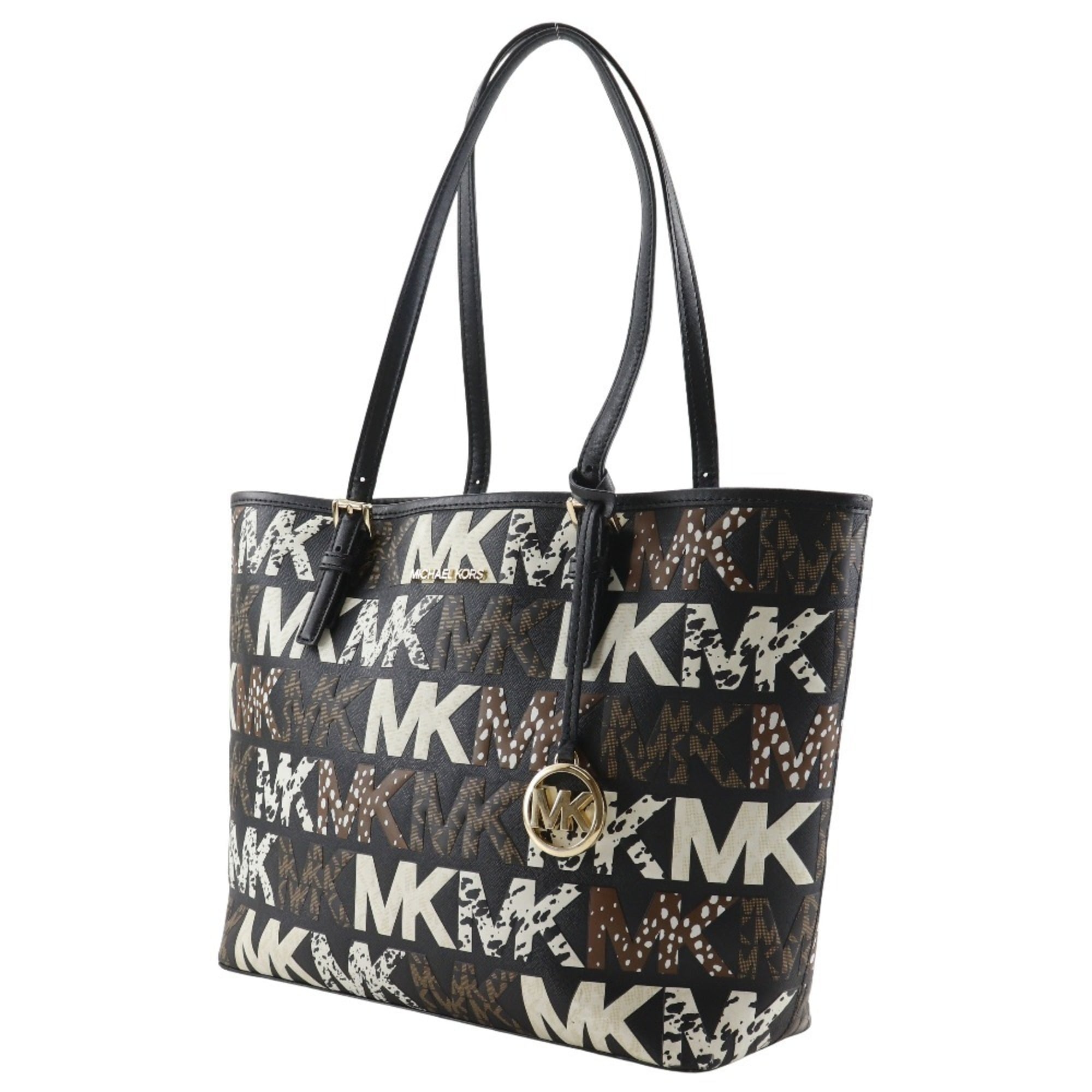 Michael Kors Black Pvc Tote Bag Weekend Bag (Pre-Owned)