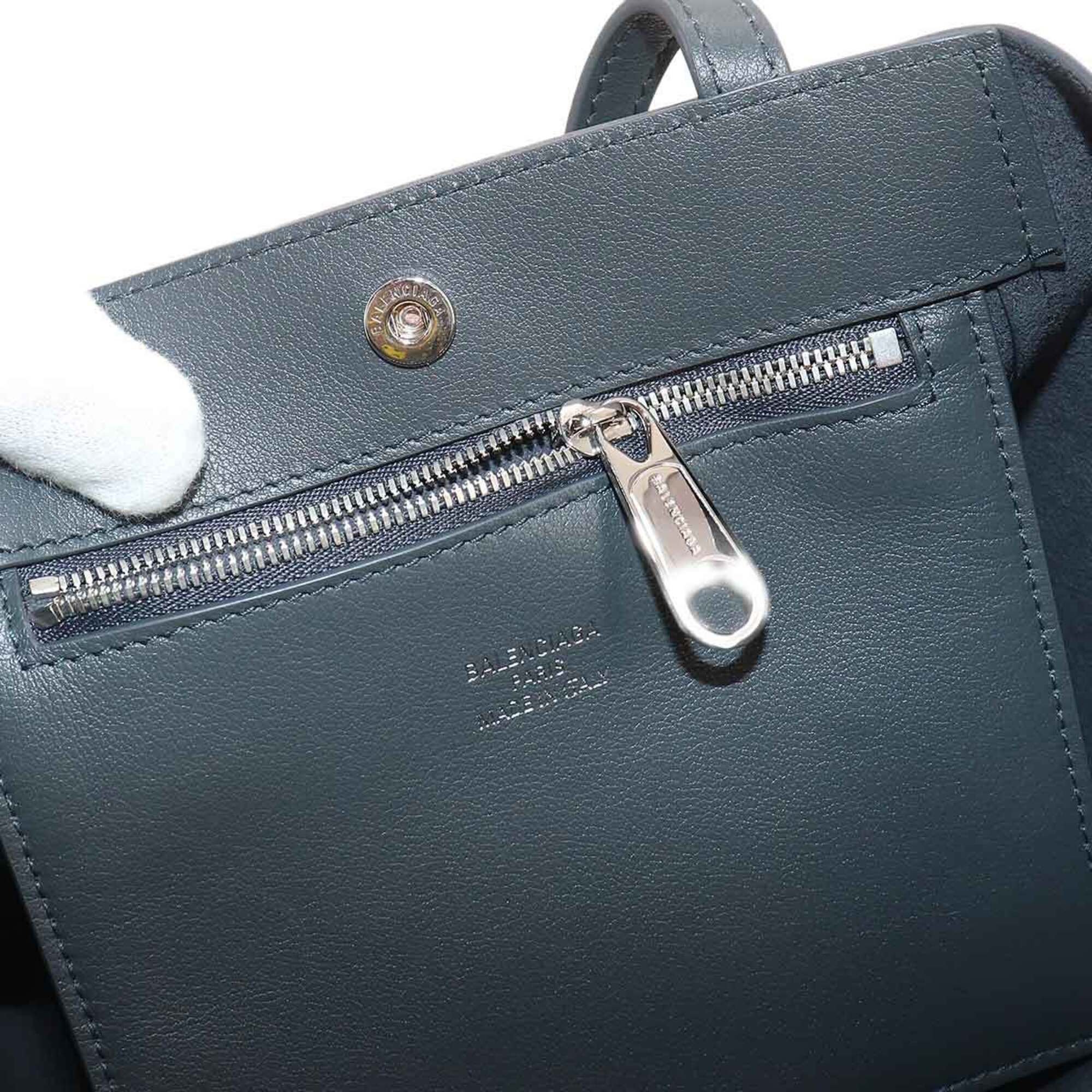 Balenciaga Gray Leather Handbag Tote Bag (Pre-Owned)