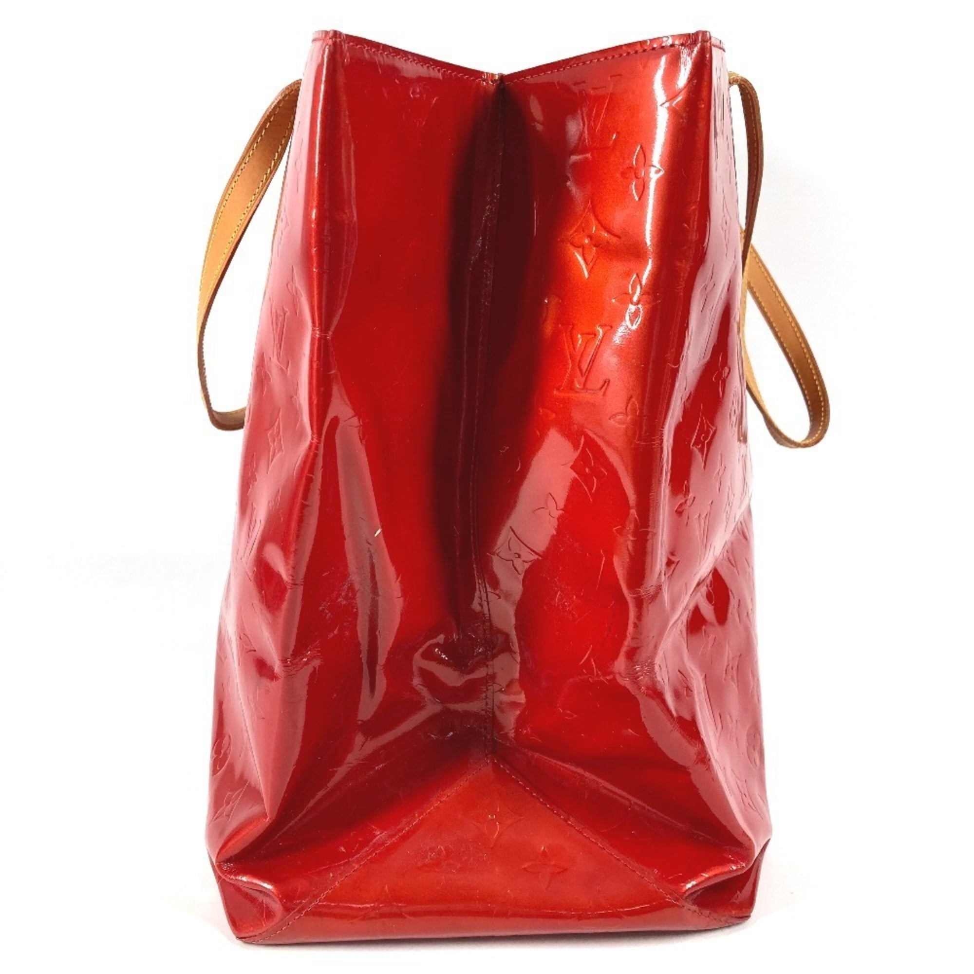 Louis Vuitton Red Color Monogram Vernis Boston Bag Shoulder Bag Tote Bag (Pre-Owned)