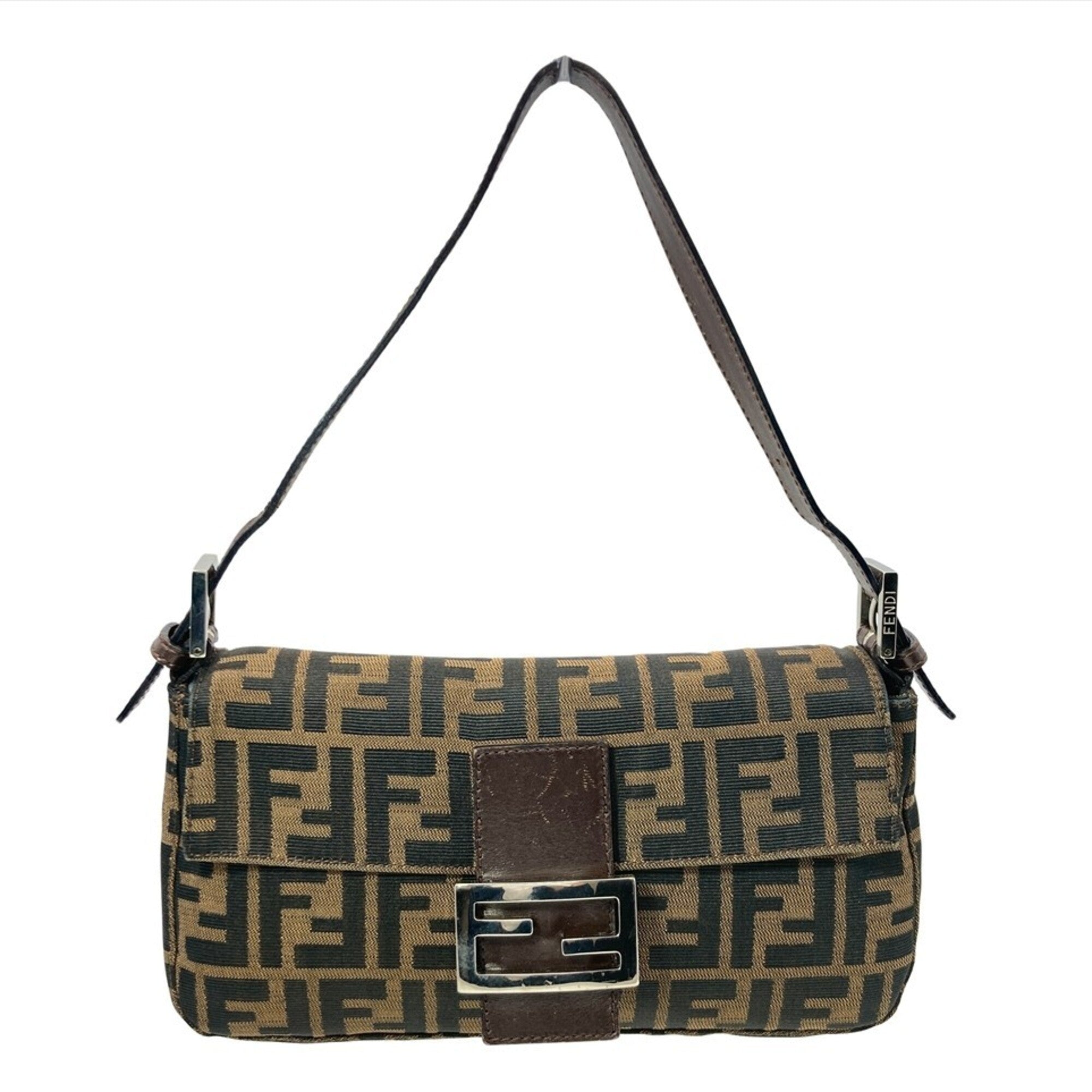 Fendi Brown Canvas Shoulder Bag (Pre-Owned)