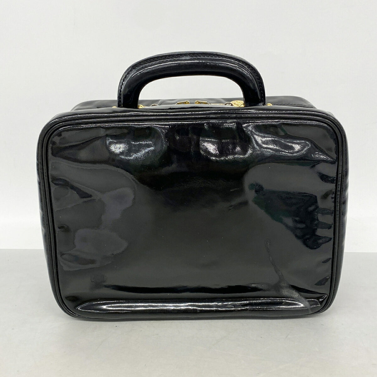 Chanel Black Patent Leather Vanity Bag (Pre-Owned)