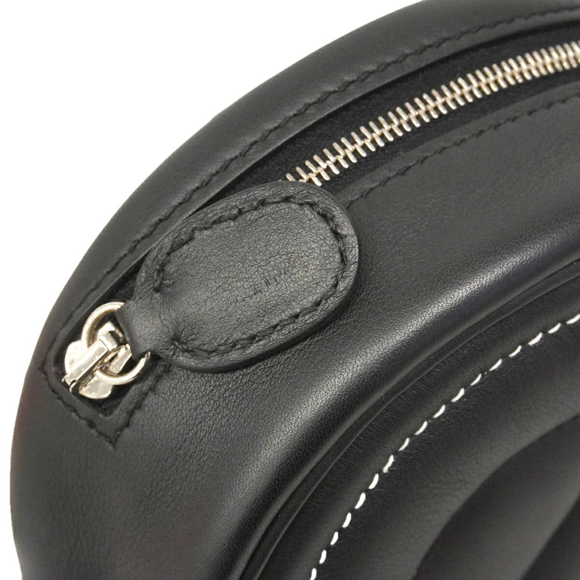 Hermes Black Swift Leather Shoulder Bag (Pre-Owned)