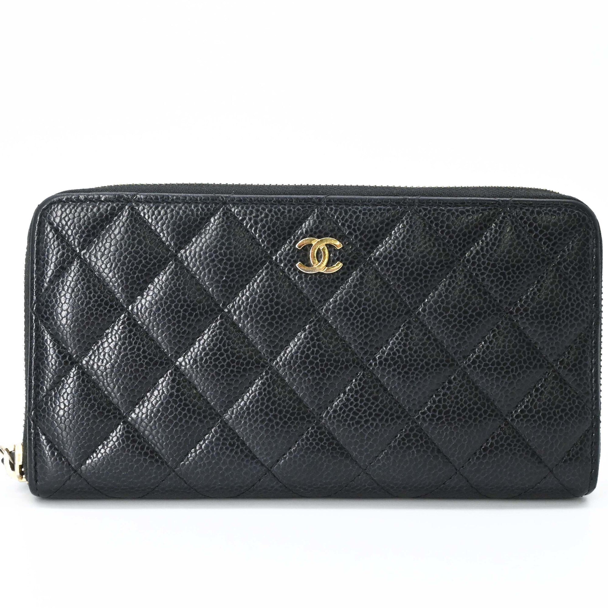 Chanel Black Grained Calfskin Coin Purse/Coin Case (Pre-Owned)
