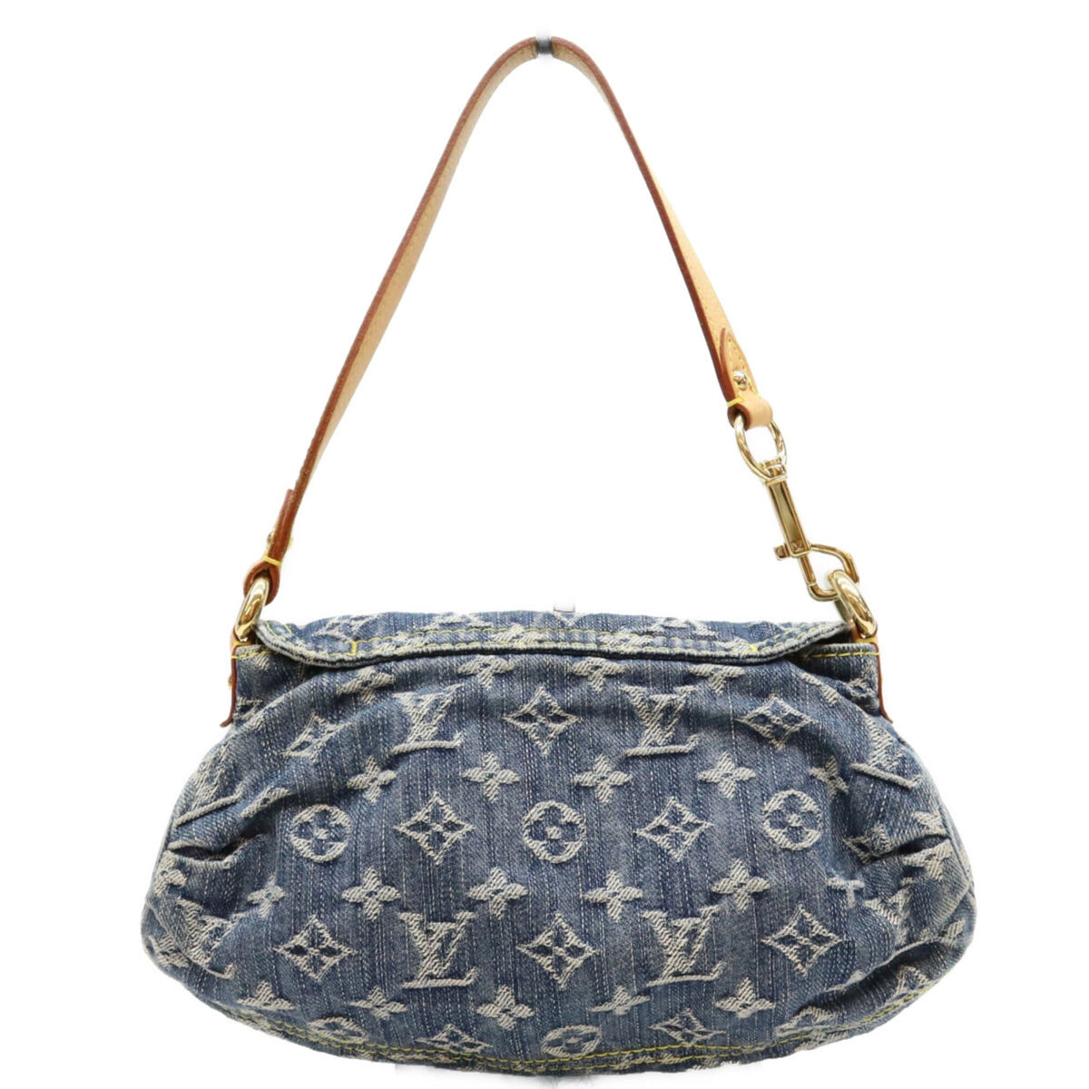 Louis Vuitton Gold Monogram Denim Shoulder Bag (Pre-Owned)