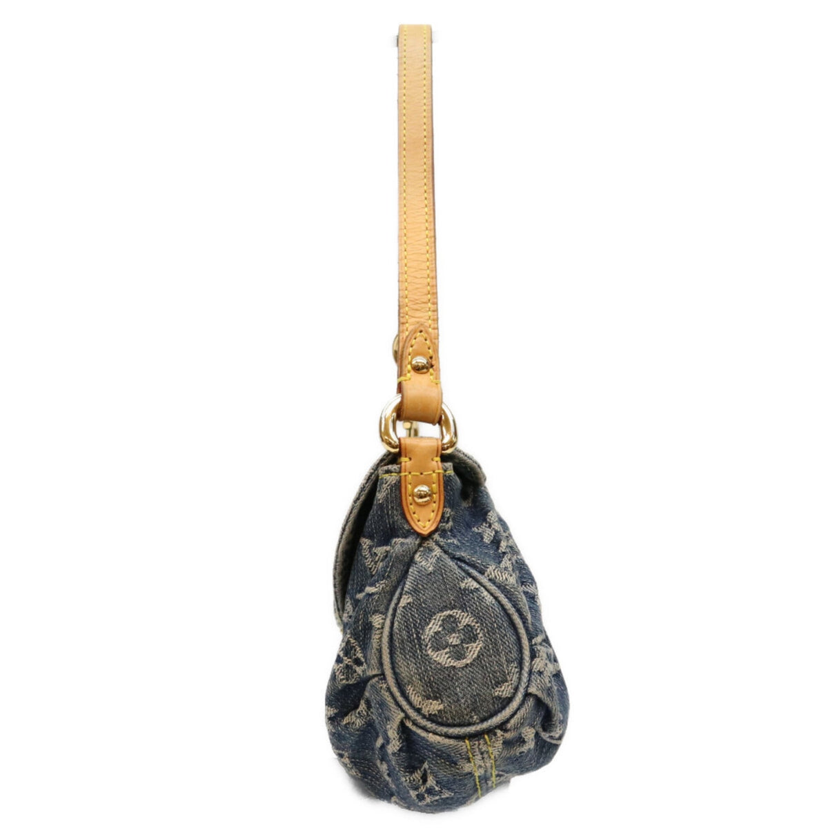 Louis Vuitton Gold Monogram Denim Shoulder Bag (Pre-Owned)