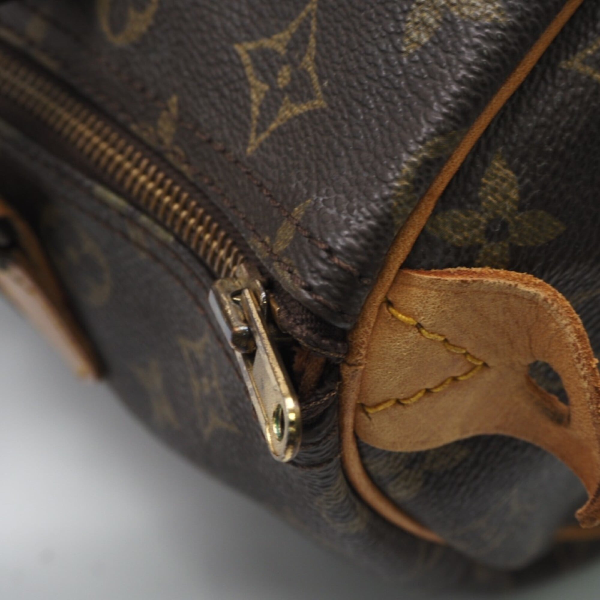 Louis Vuitton Black Coated Canvas Leather Handbag (Pre-Owned)