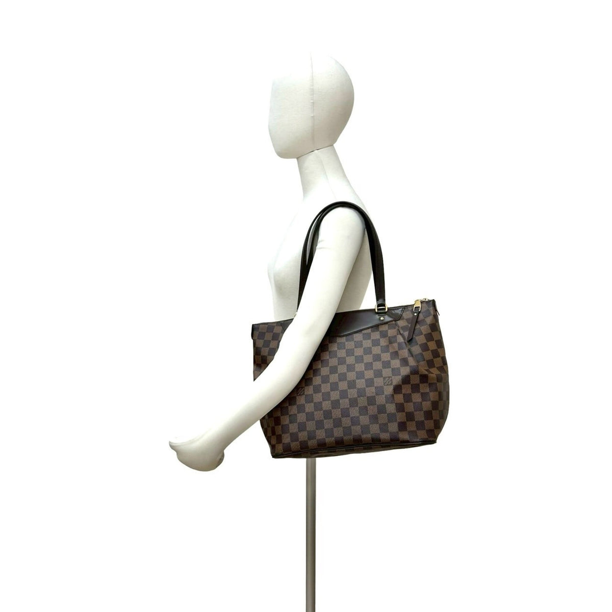 Louis Vuitton Brown Leather Pvc Handbag Shoulder Bag Tote Bag (Pre-Owned)