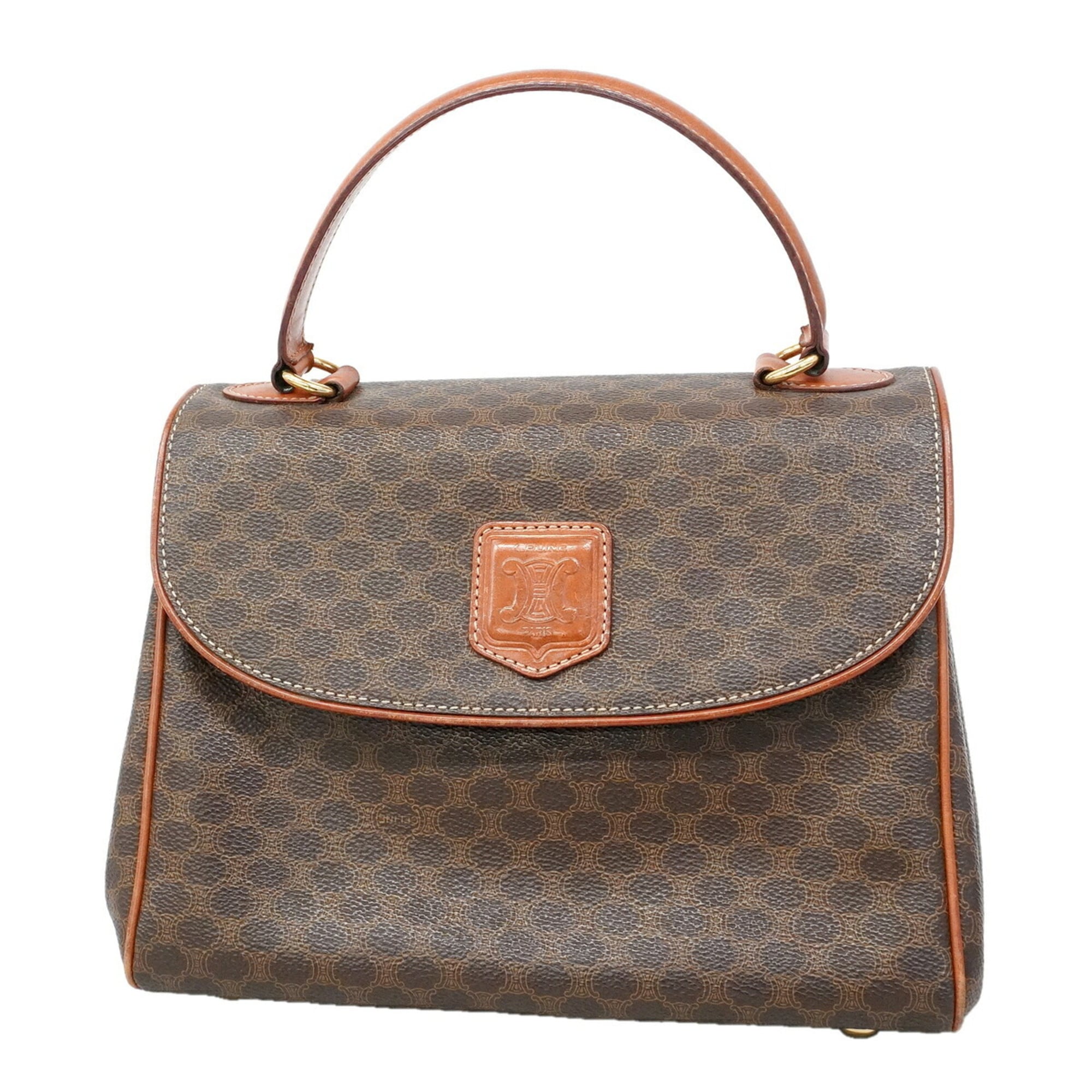 Celine Brown Pvc Handbag (Pre-Owned)