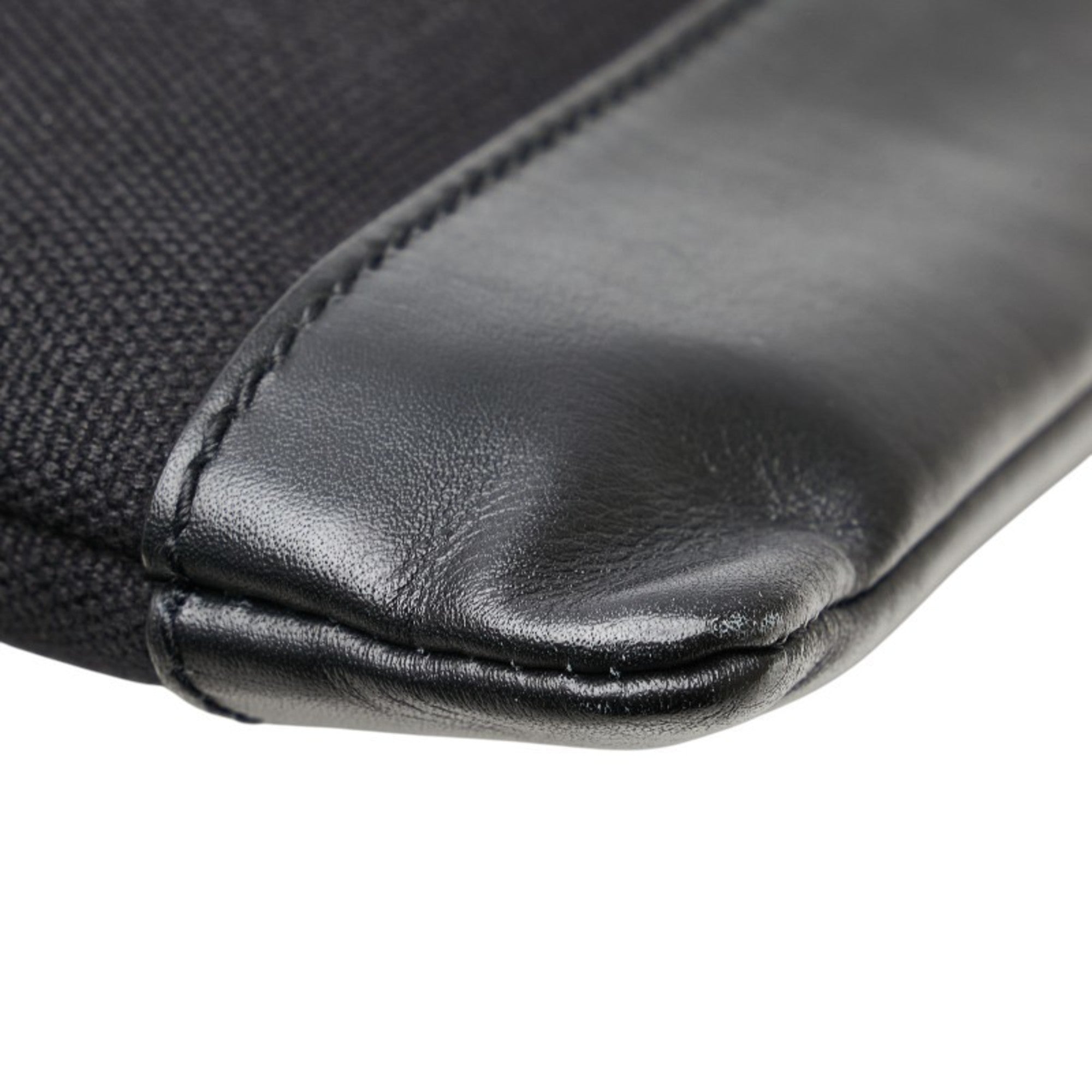 Balenciaga Black Canvas Leather Clutch Bag (Pre-Owned)
