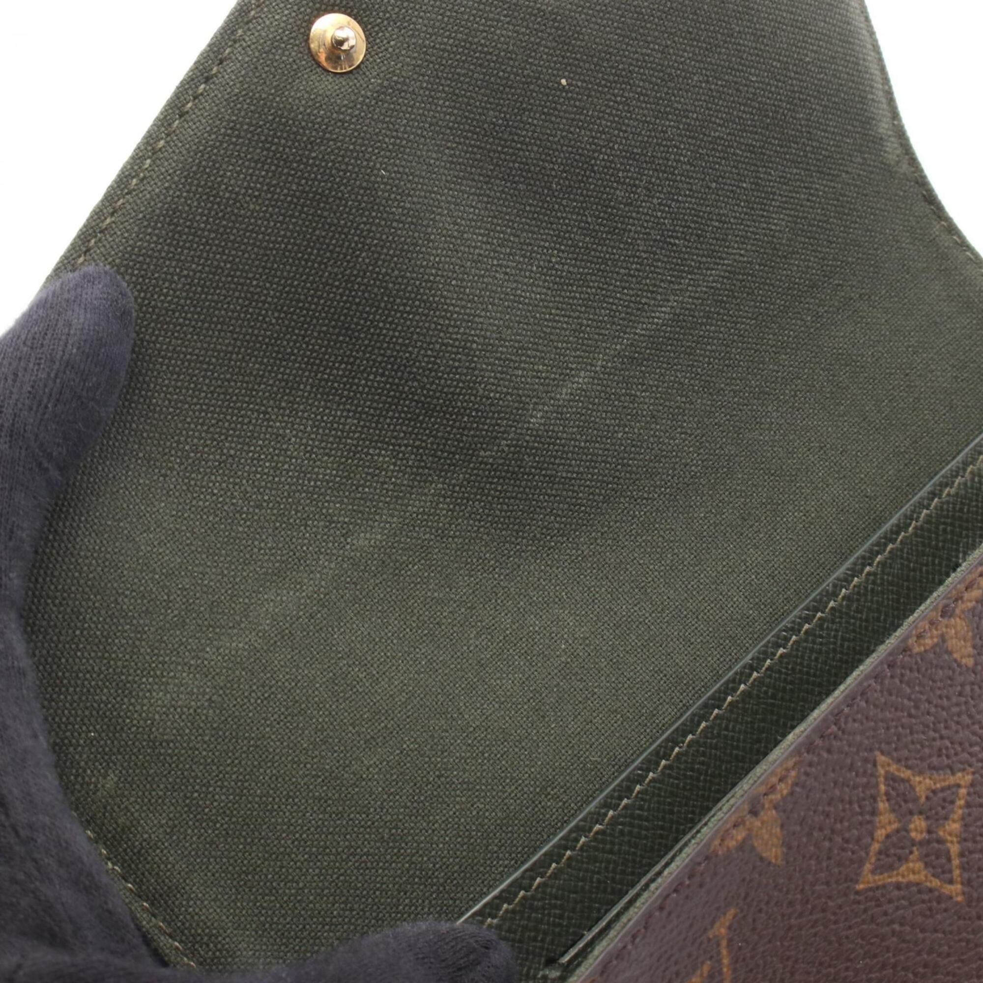 Louis Vuitton Brown Green Monogram Monogram Handbag Pochette Shoulder Bag (Pre-Owned)