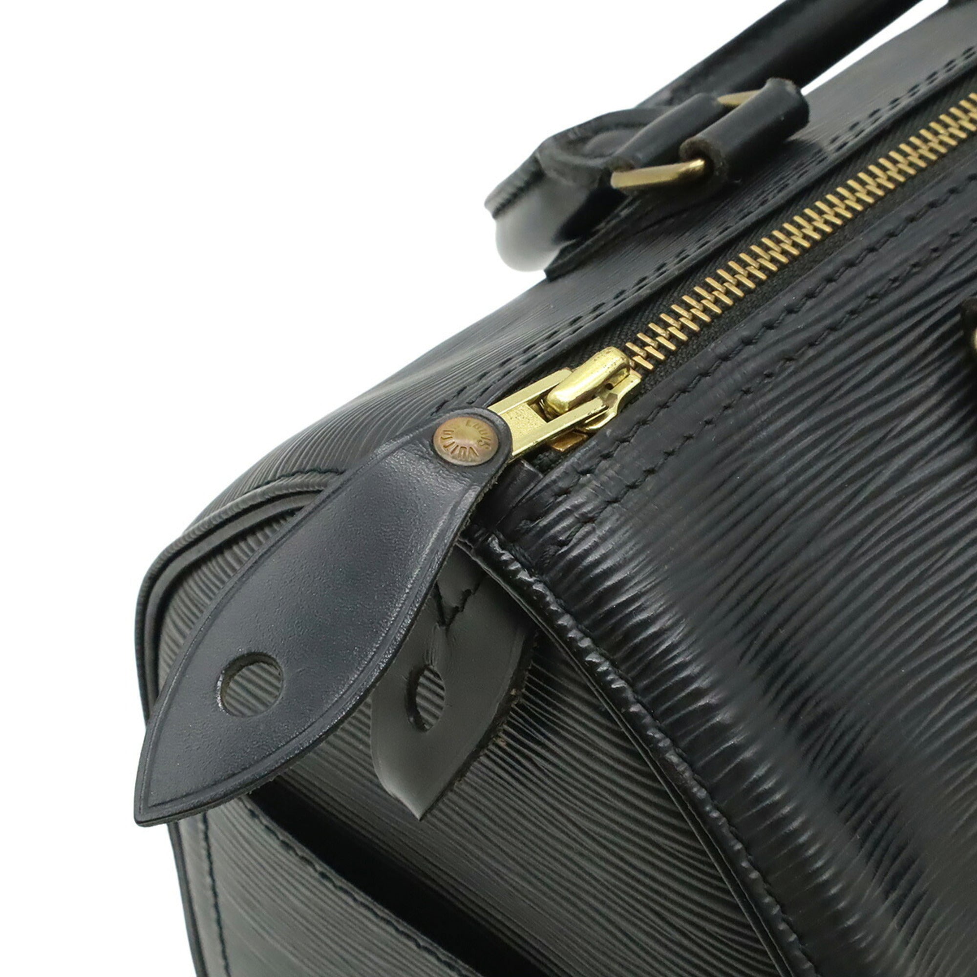 Louis Vuitton Noir Epi Leather Boston Bag Handbag (Pre-Owned)