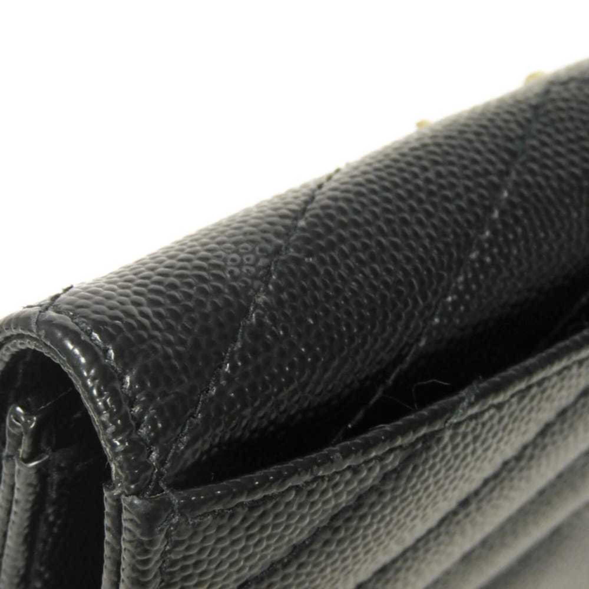Yves Saint Laurent Black Leather Bill Wallet (Bi-Fold) (Pre-Owned)