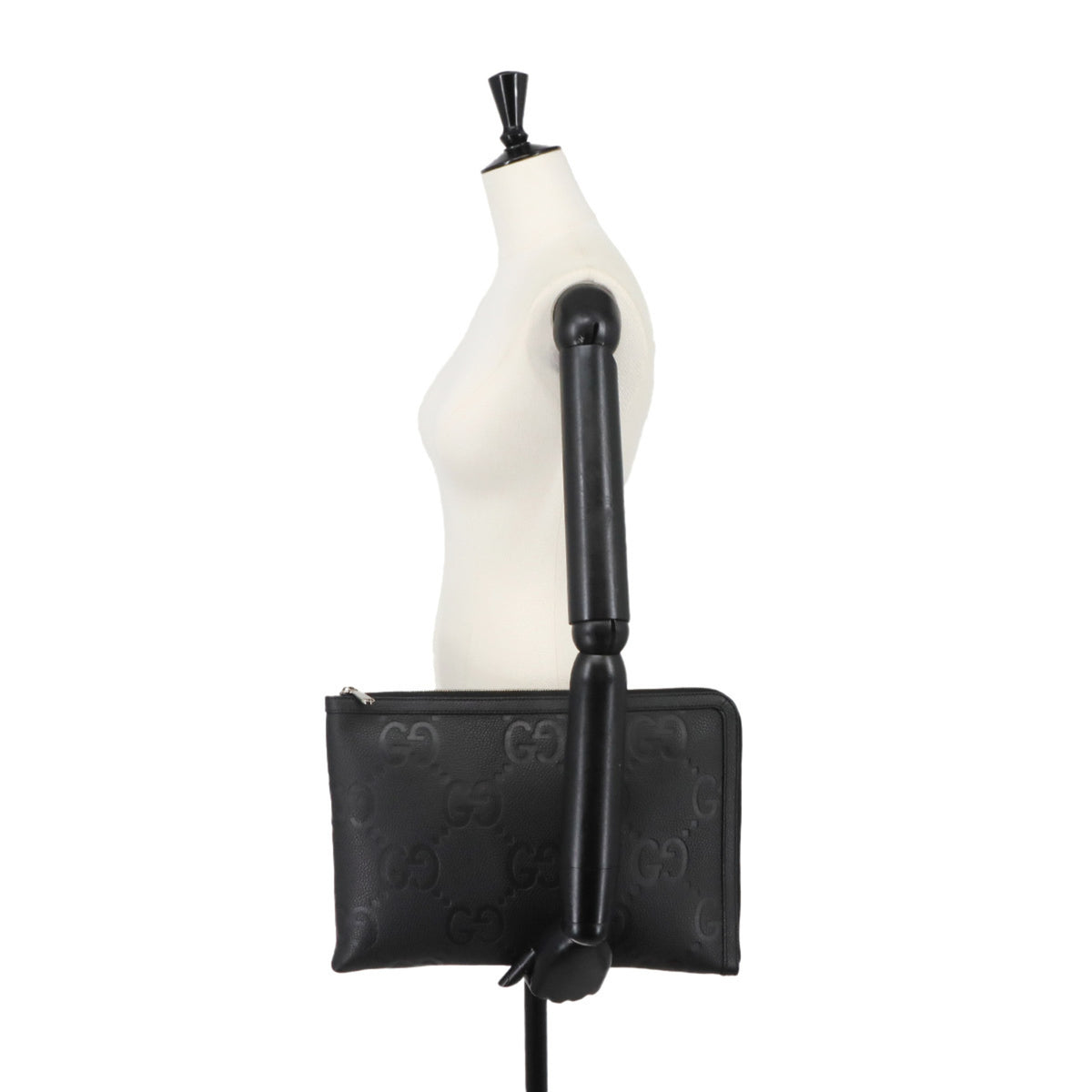 Gucci Black Leather Clutch Bag Document Case (Pre-Owned)