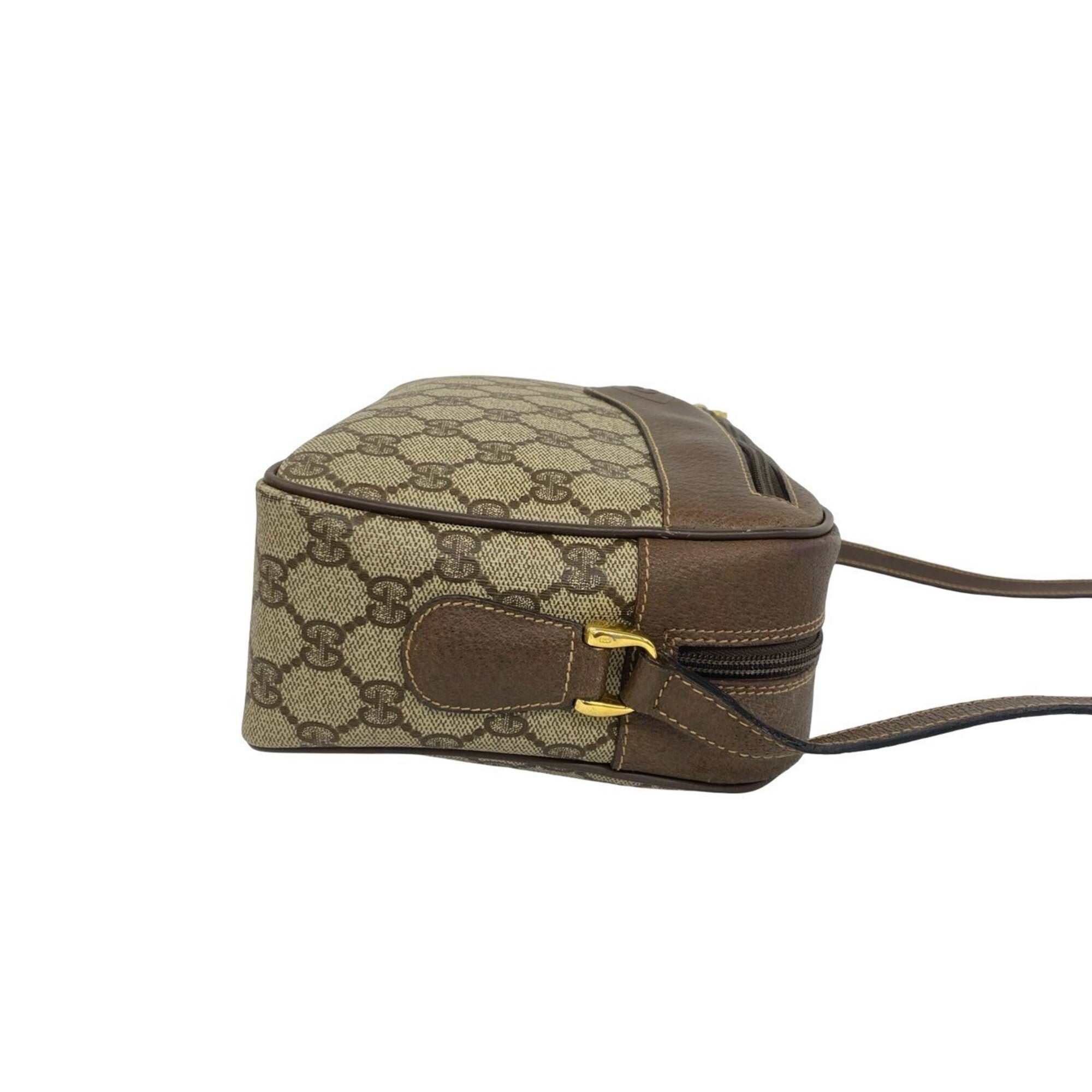 Gucci Brown Leather Pvc Pochette Shoulder Bag (Pre-Owned)