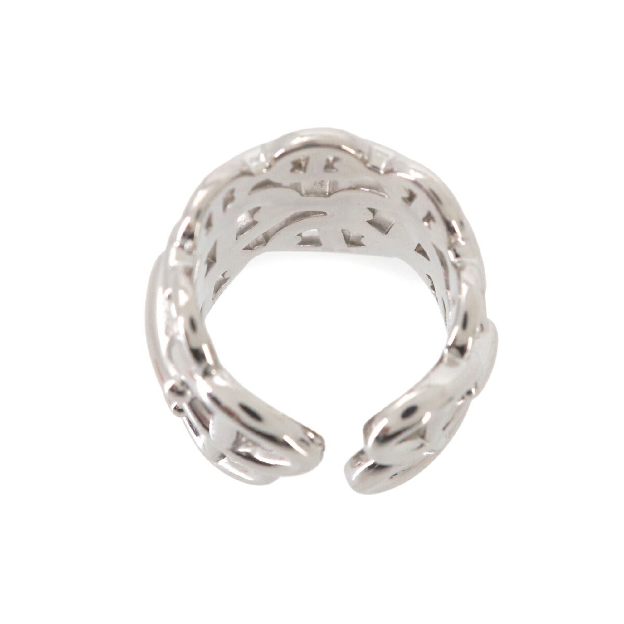 Hermes Silver Silver 925 Band Ring (Pre-Owned)