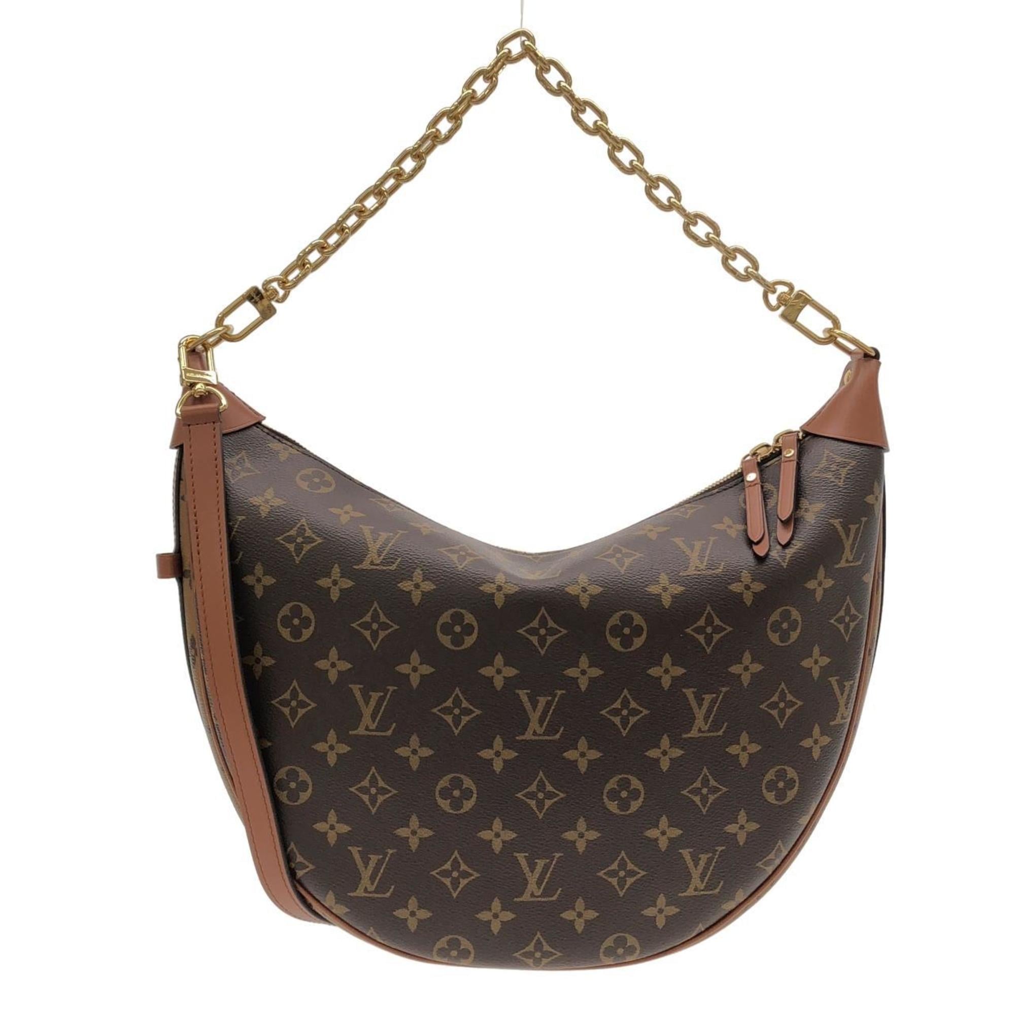 Louis Vuitton Marron Coated Canvas Pouch Shoulder Bag (Pre-Owned)
