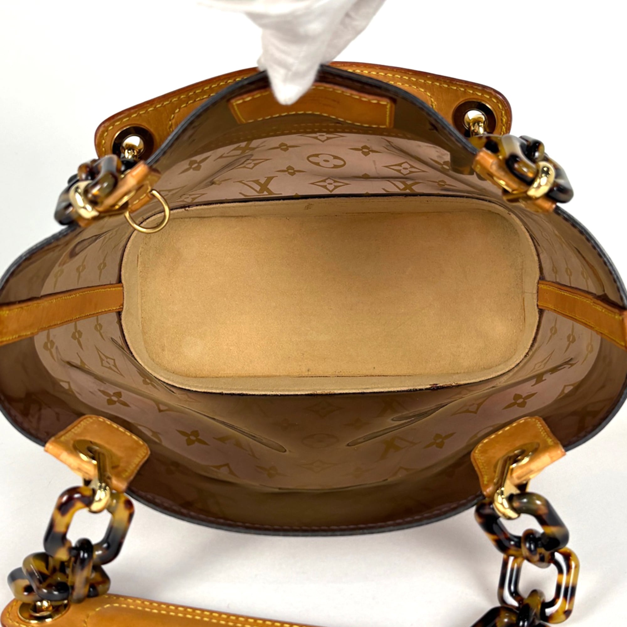 Louis Vuitton Brown Vinyl Handbag Tote Bag (Pre-Owned)