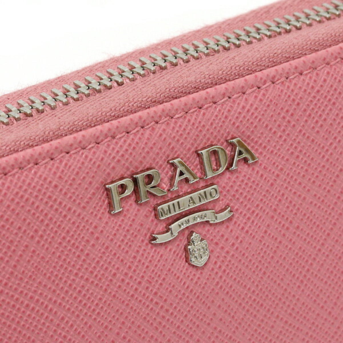 Prada Pink Saffiano Metal Long Wallet (Bi-Fold) (Pre-Owned)