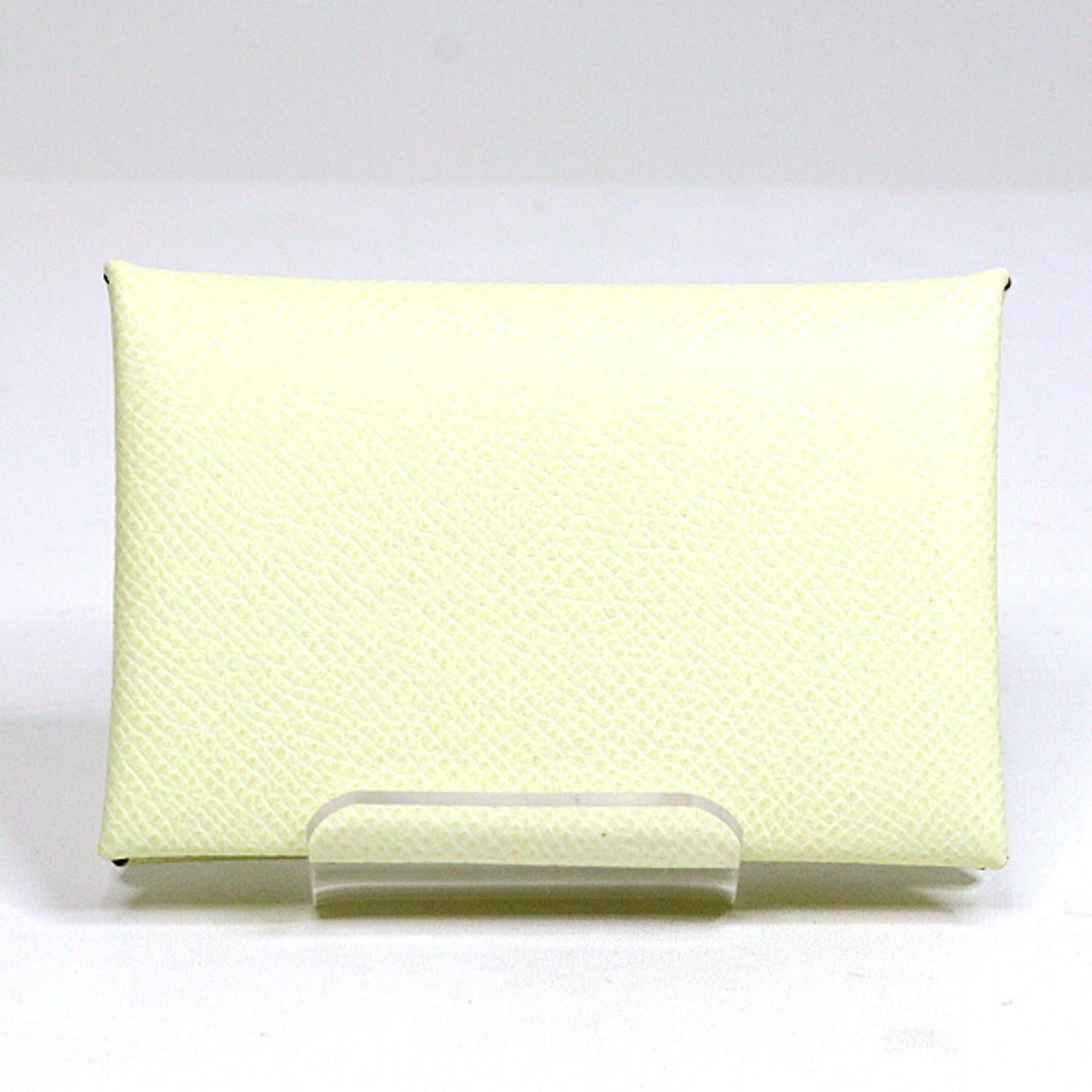Hermes Jaune Epsom Leather Coin Purse/Coin Case (Pre-Owned)