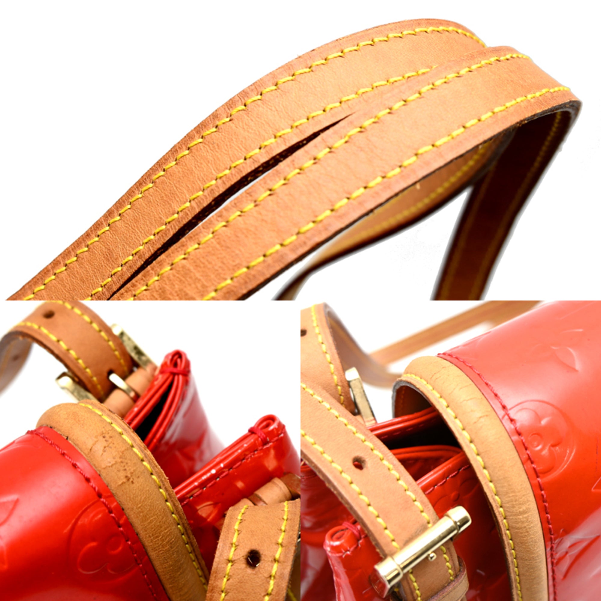 Louis Vuitton Red Color Vernis Shoulder Bag (Pre-Owned)