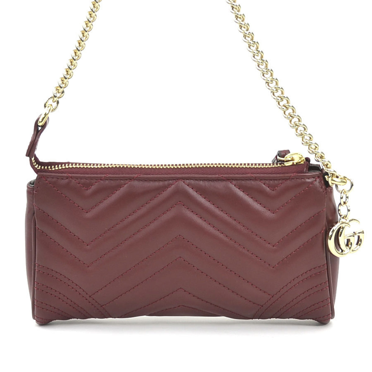 Gucci Bordeaux Leather Handbag (Pre-Owned)