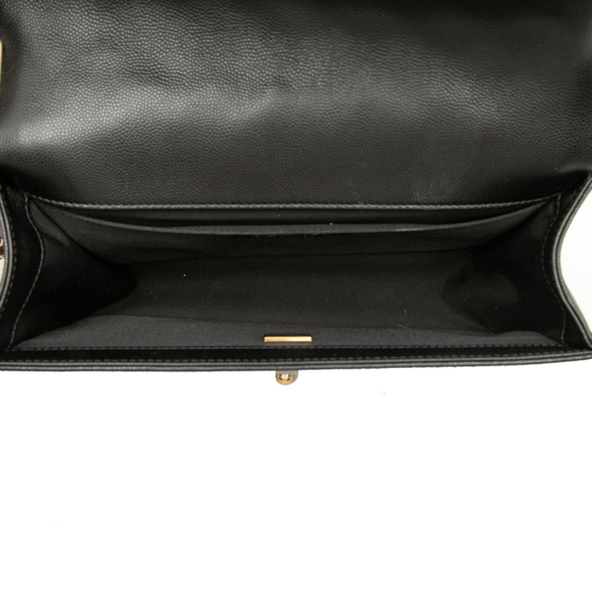 Chanel Black Gold Grained Calfskin Shoulder Bag (Pre-Owned)