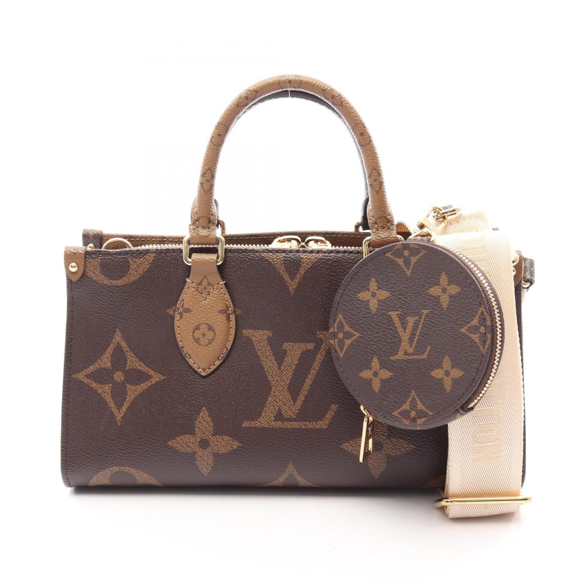 Louis Vuitton Brown Coated Canvas Handbag Pouch (Pre-Owned)
